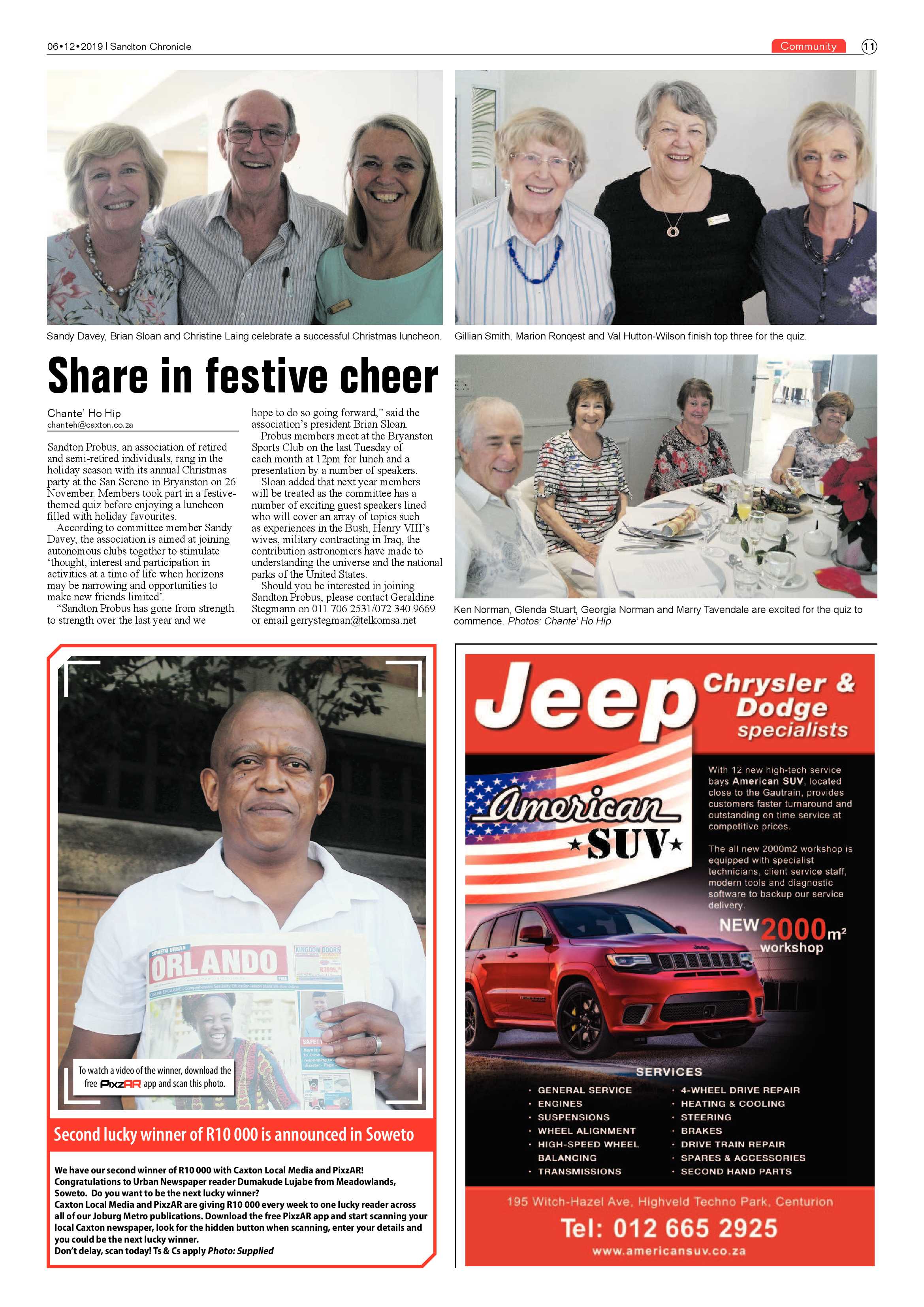 Sandton Chronicle 06 December 2019 page 11