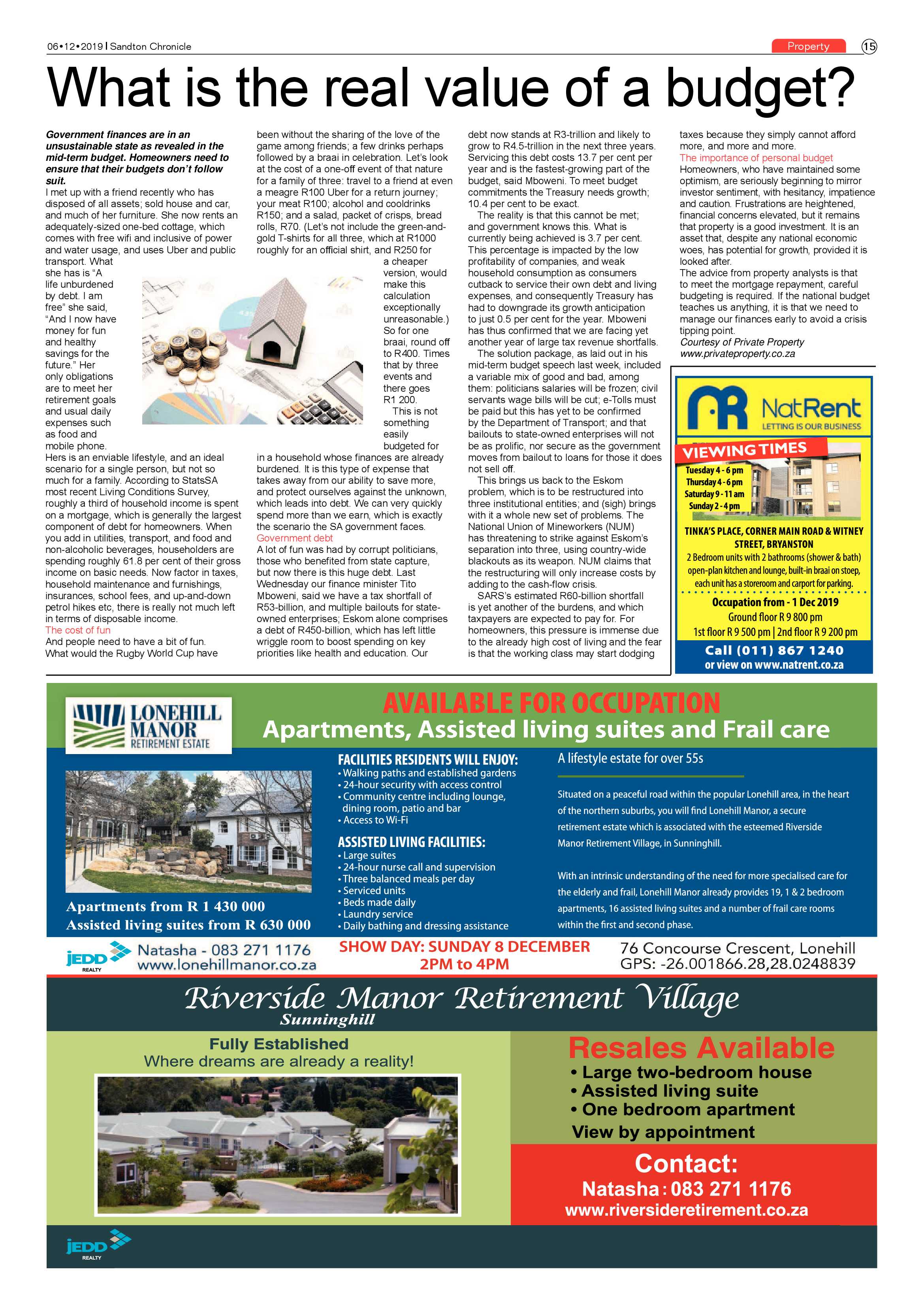 Sandton Chronicle 06 December 2019 page 15