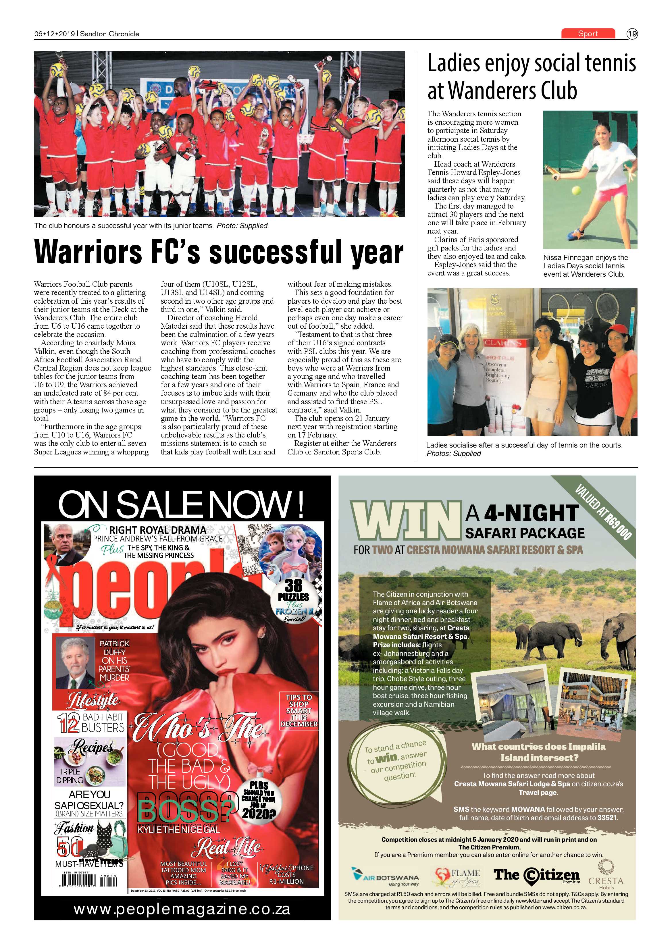 Sandton Chronicle 06 December 2019 page 19