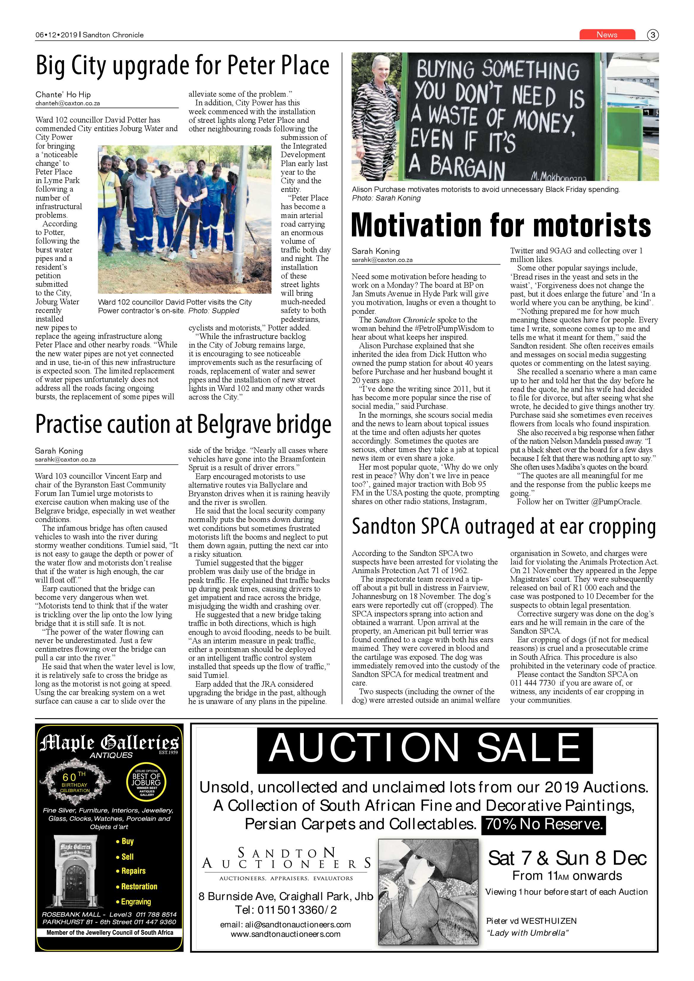 Sandton Chronicle 06 December 2019 page 3