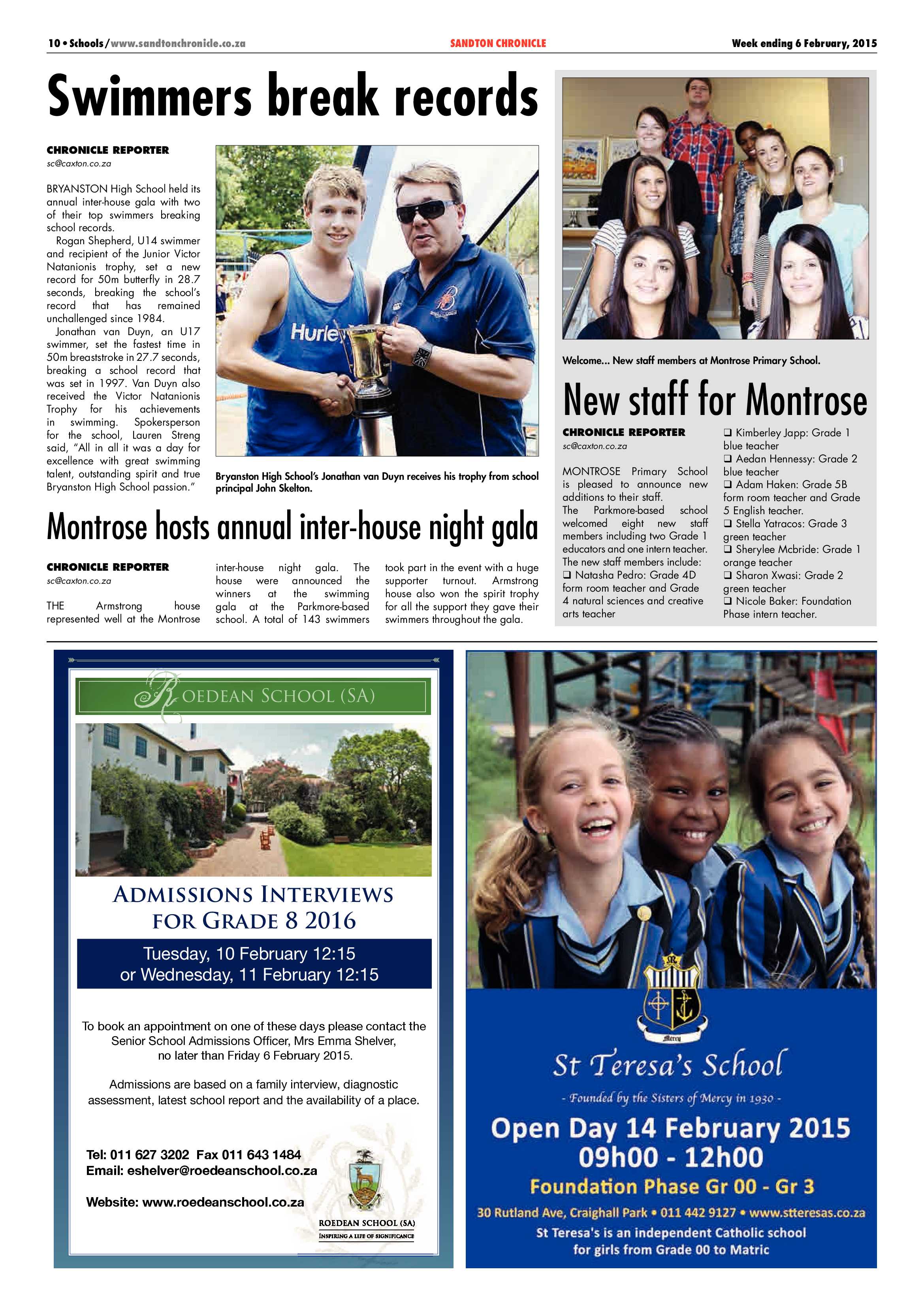 Sandton Chronicle 06 February 2015 page 10