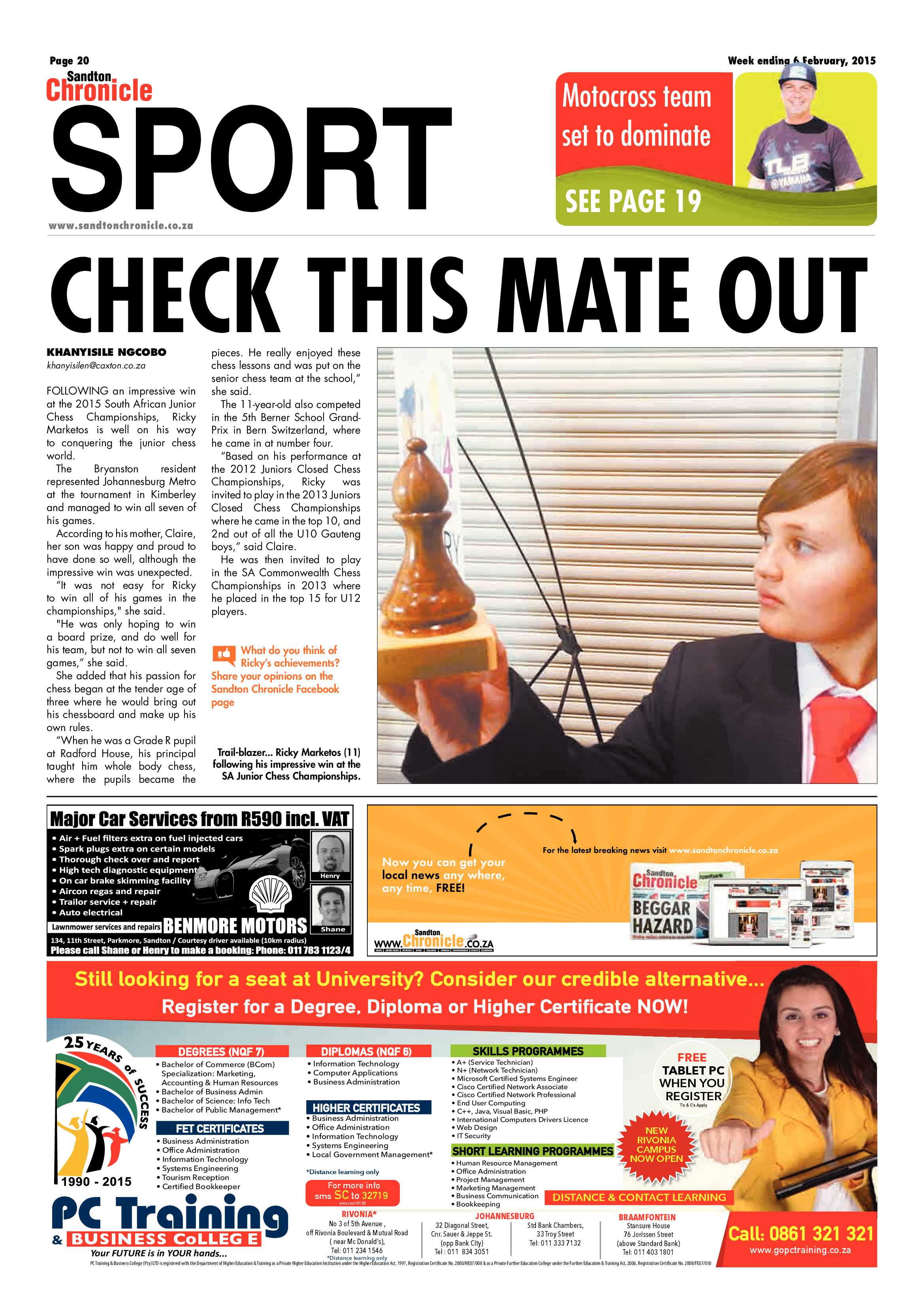 Sandton Chronicle 06 February 2015 page 28