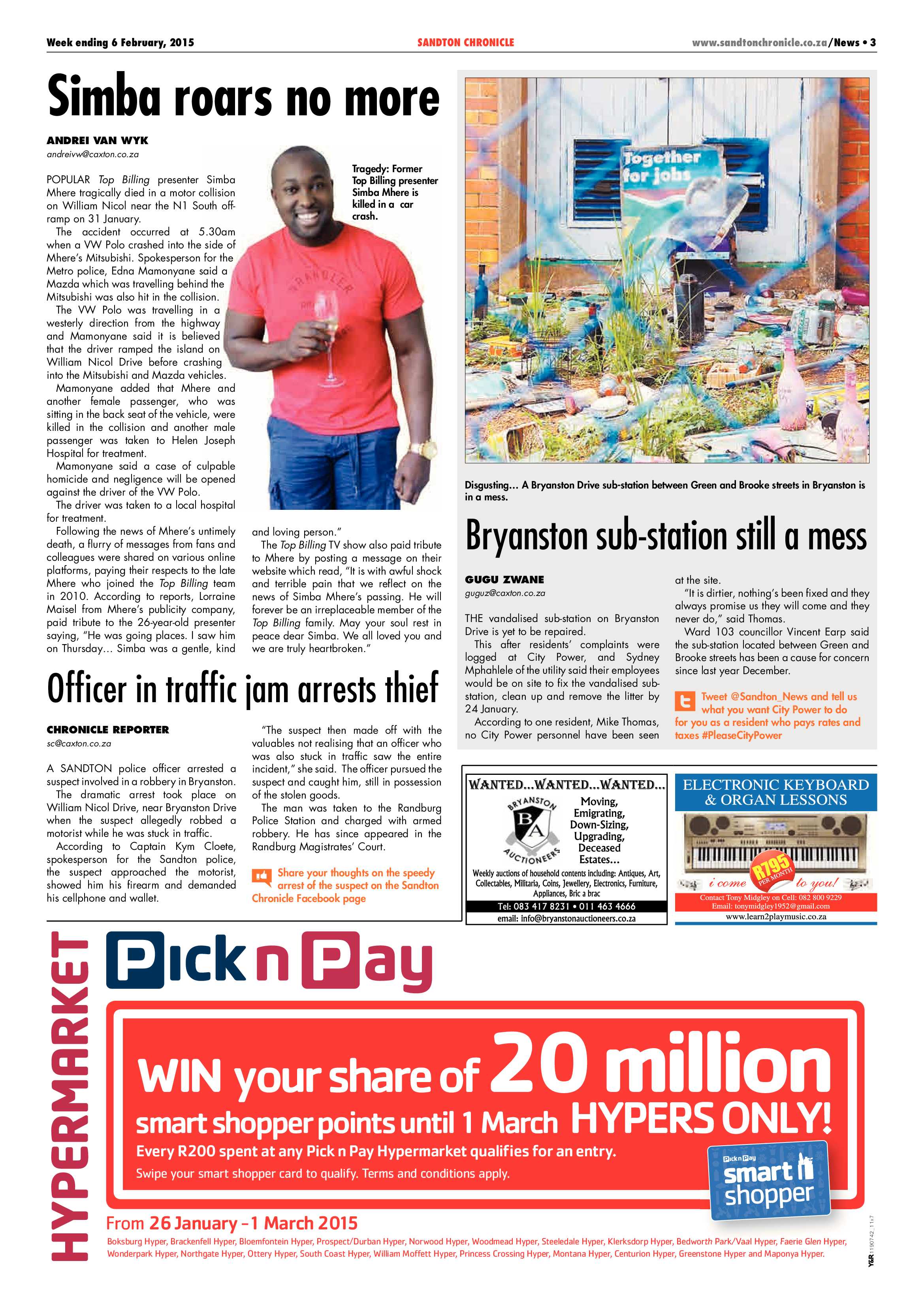 Sandton Chronicle 06 February 2015 page 3