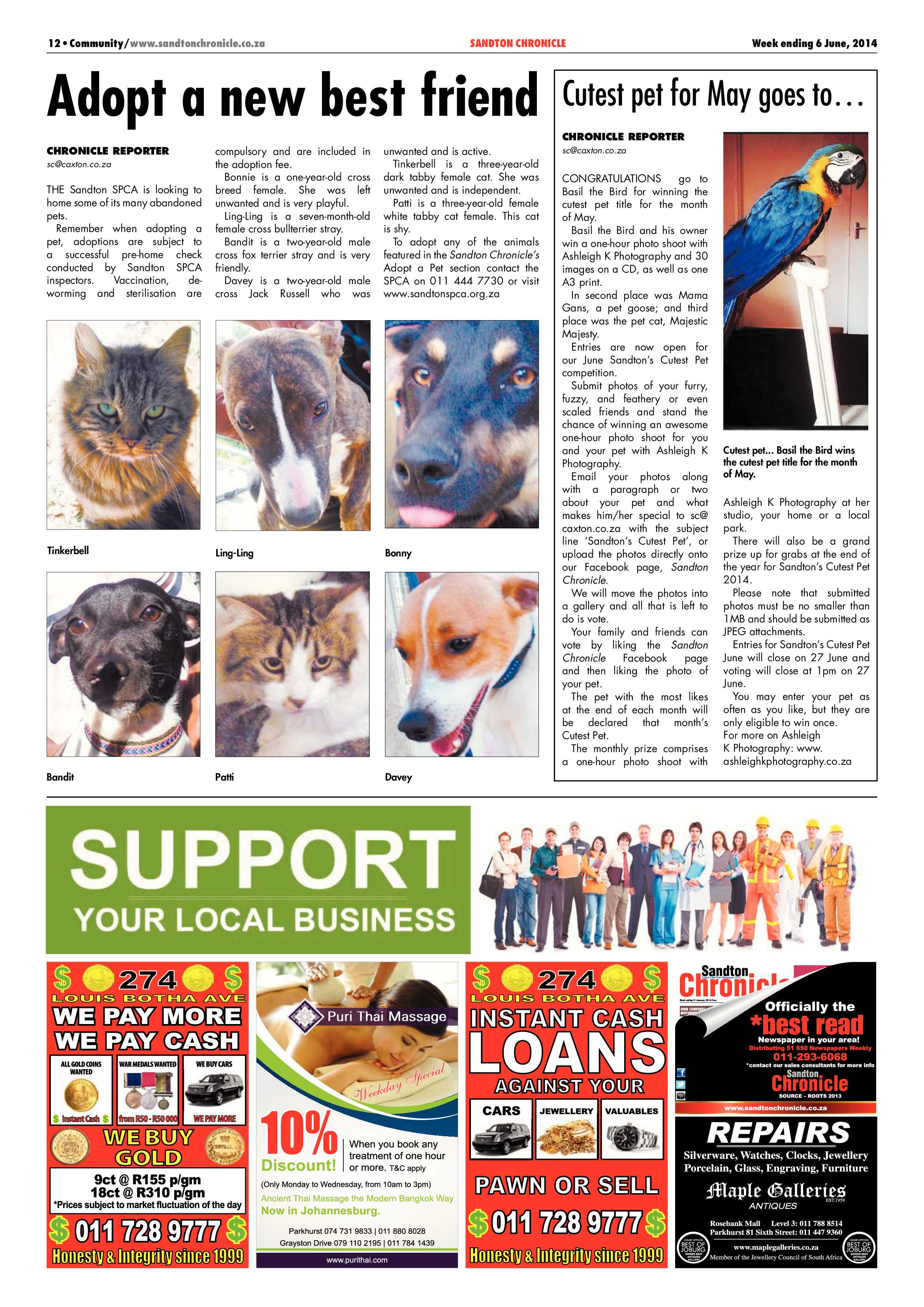 Sandton Chronicle 06 June 2014 page 12