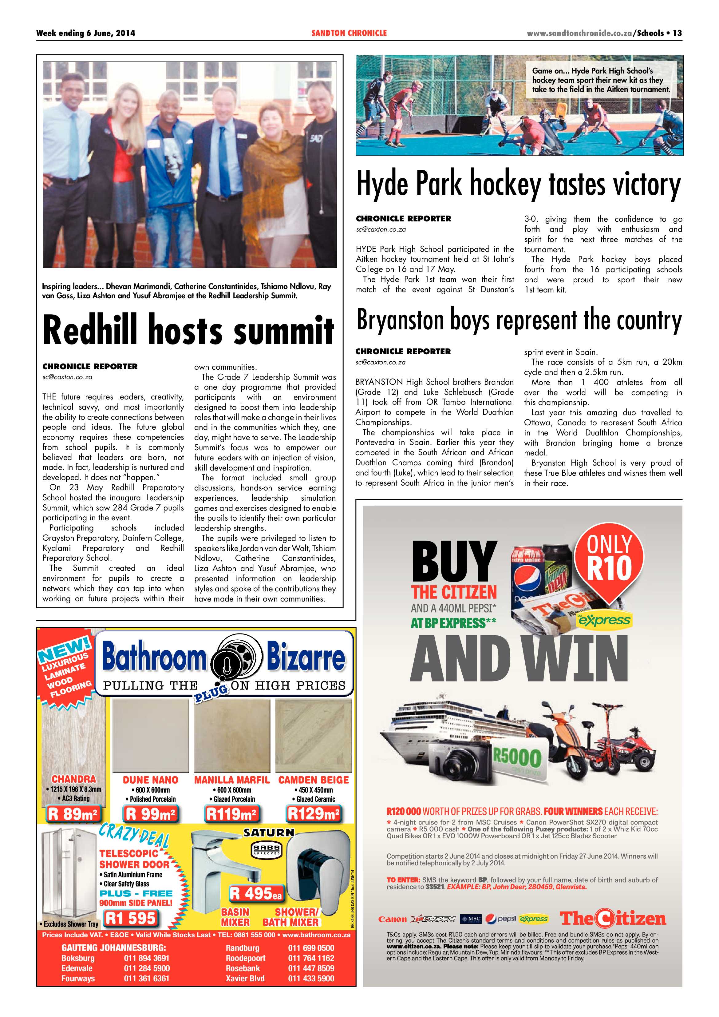 Sandton Chronicle 06 June 2014 page 13
