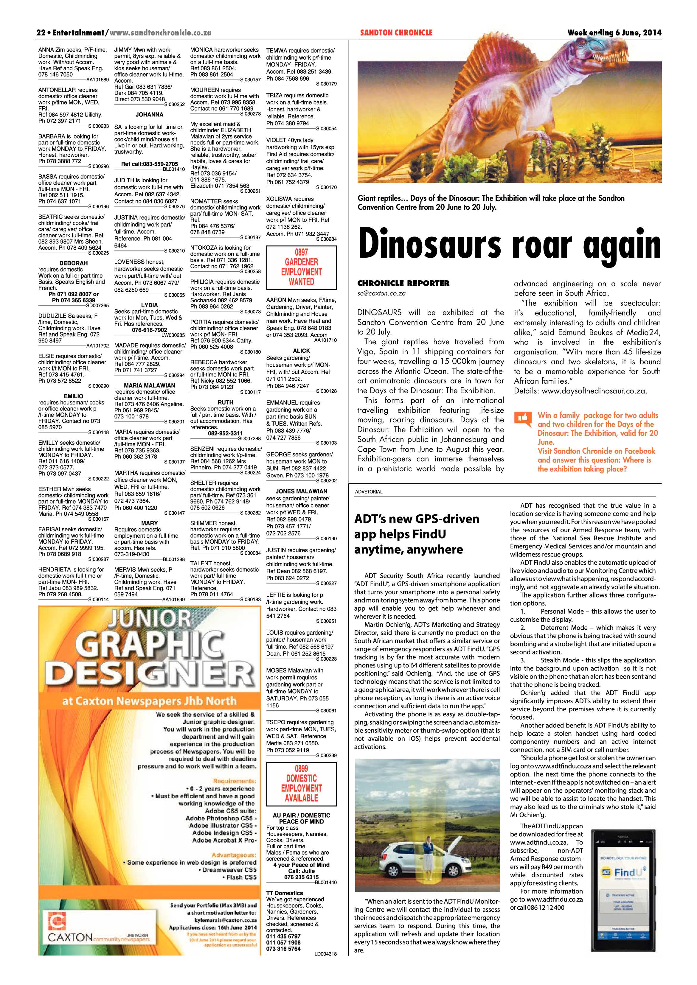 Sandton Chronicle 06 June 2014 page 22