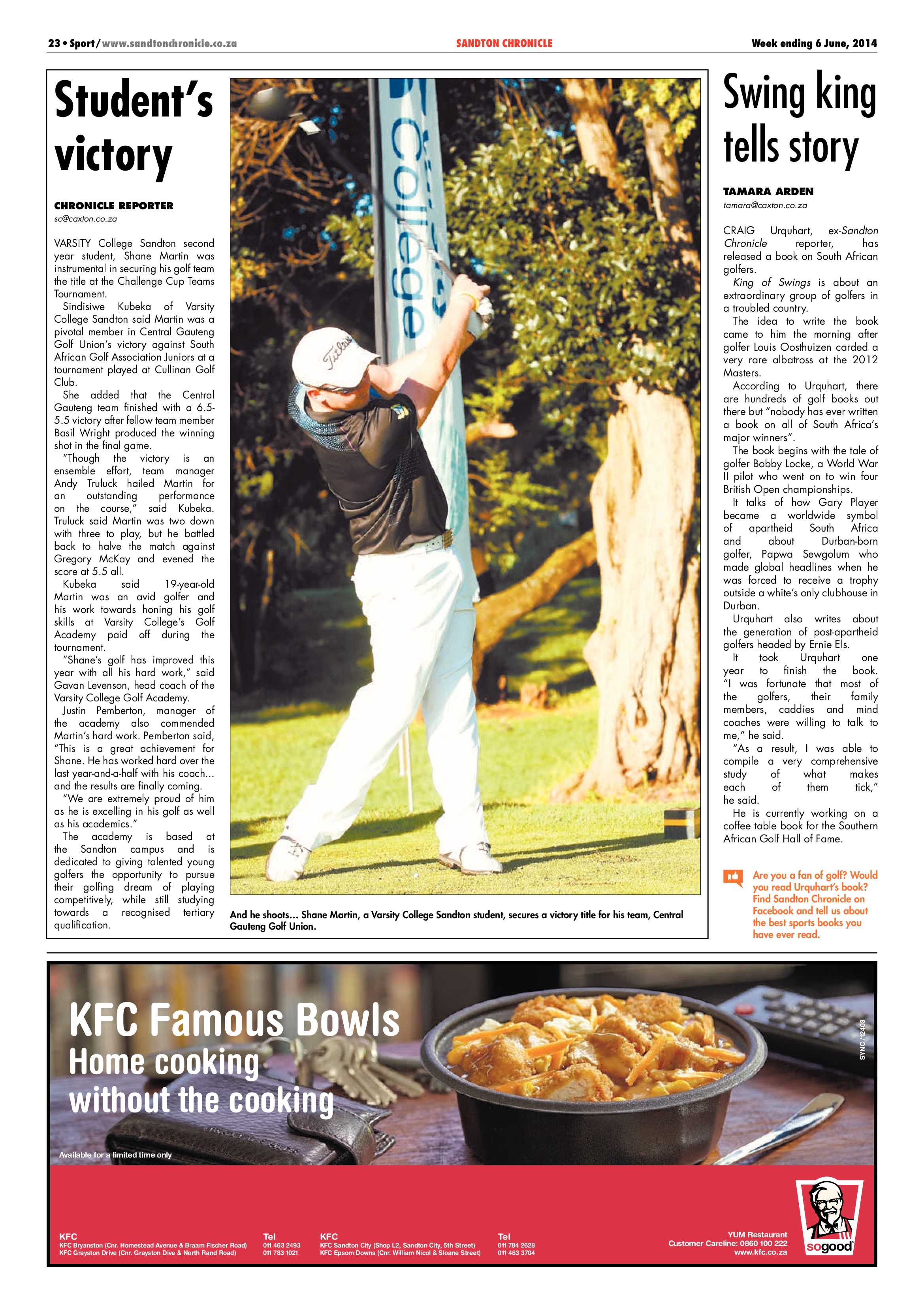 Sandton Chronicle 06 June 2014 page 23
