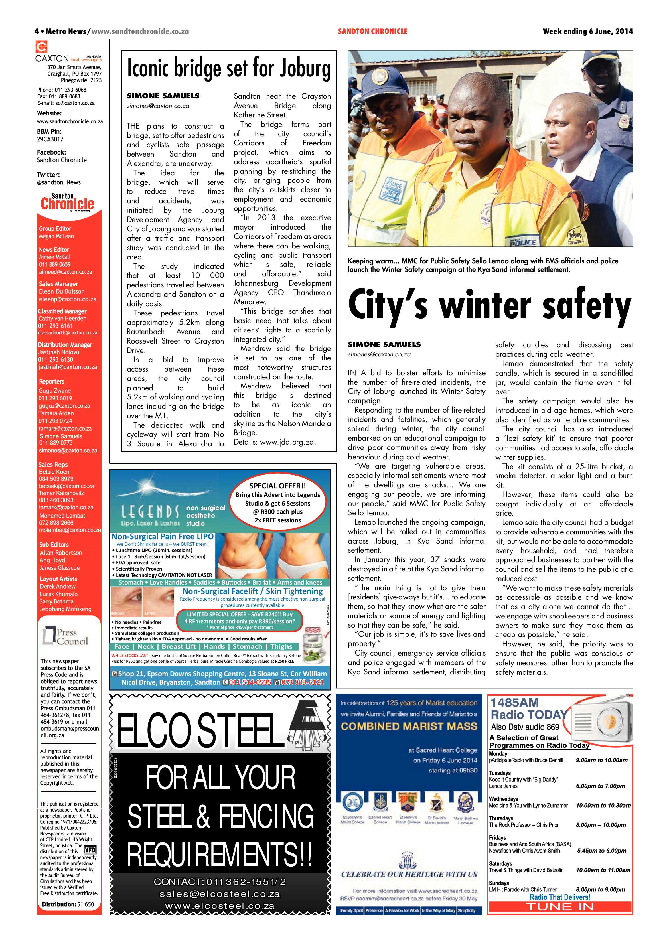 Sandton Chronicle 06 June 2014 page 4