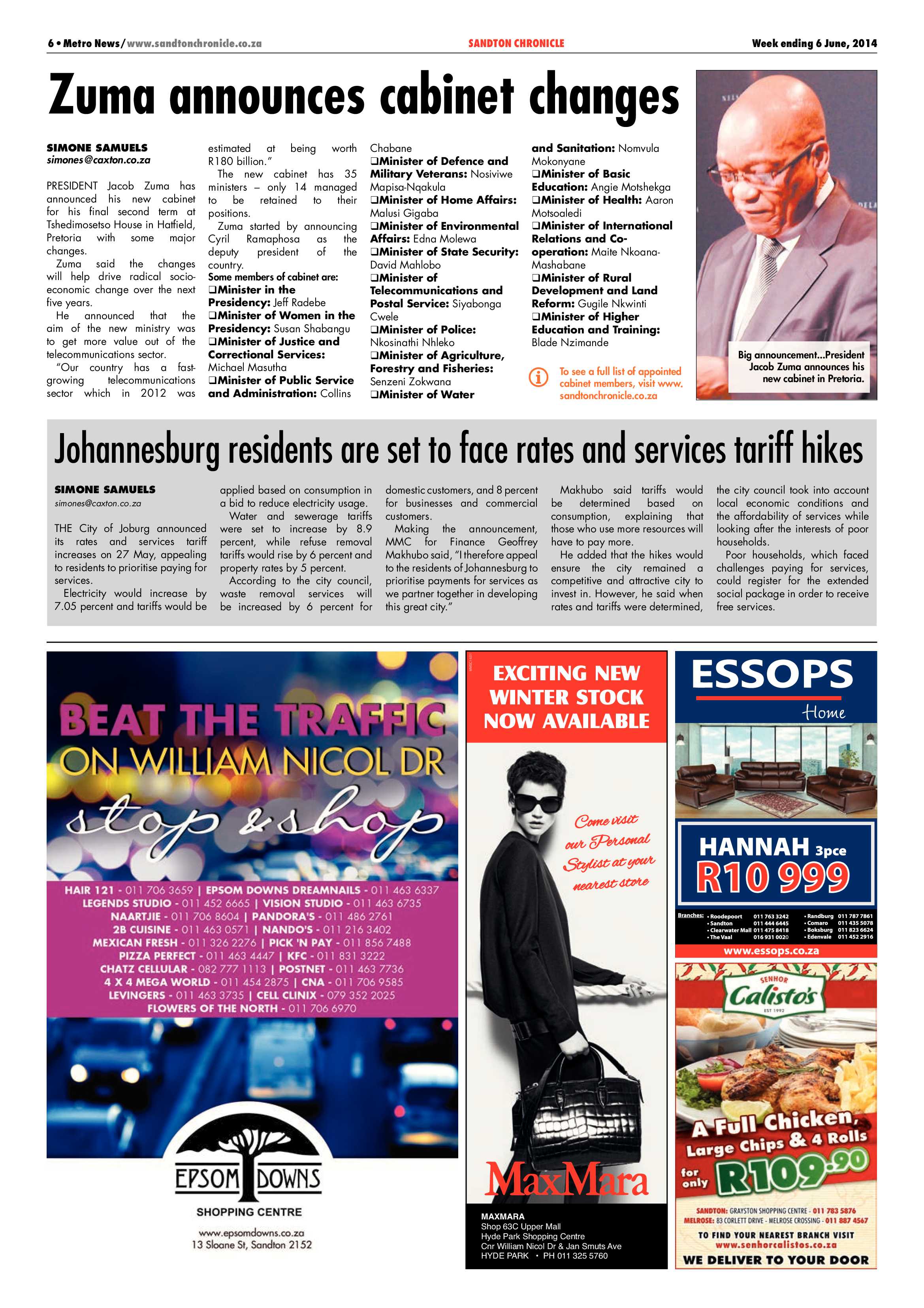 Sandton Chronicle 06 June 2014 page 6