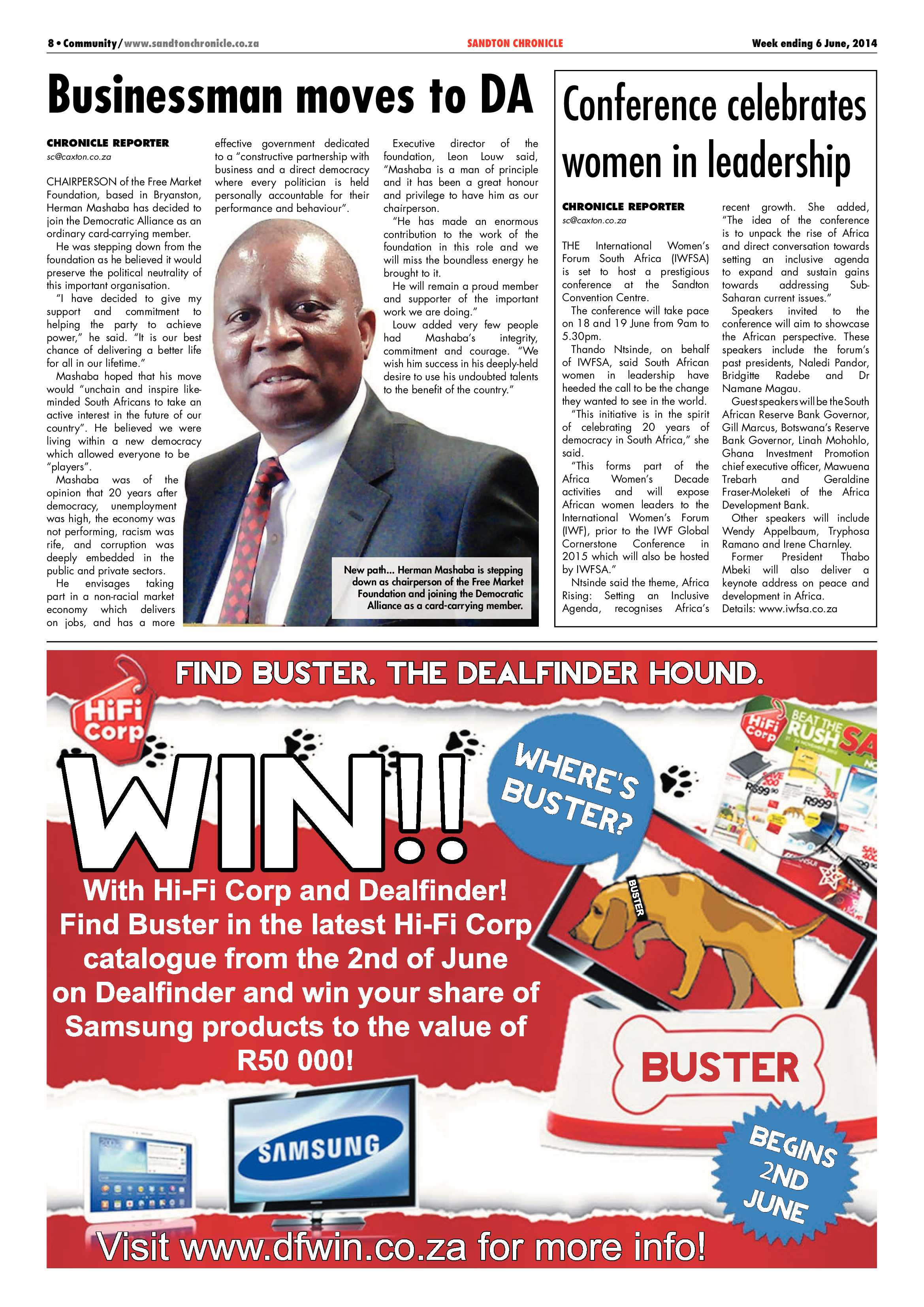 Sandton Chronicle 06 June 2014 page 8
