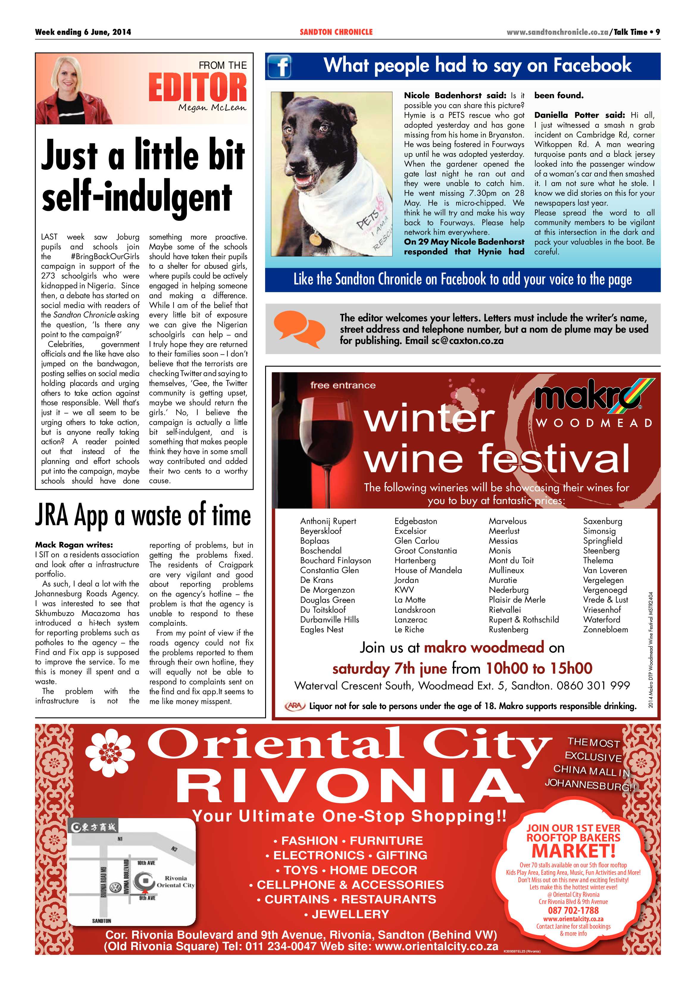 Sandton Chronicle 06 June 2014 page 9