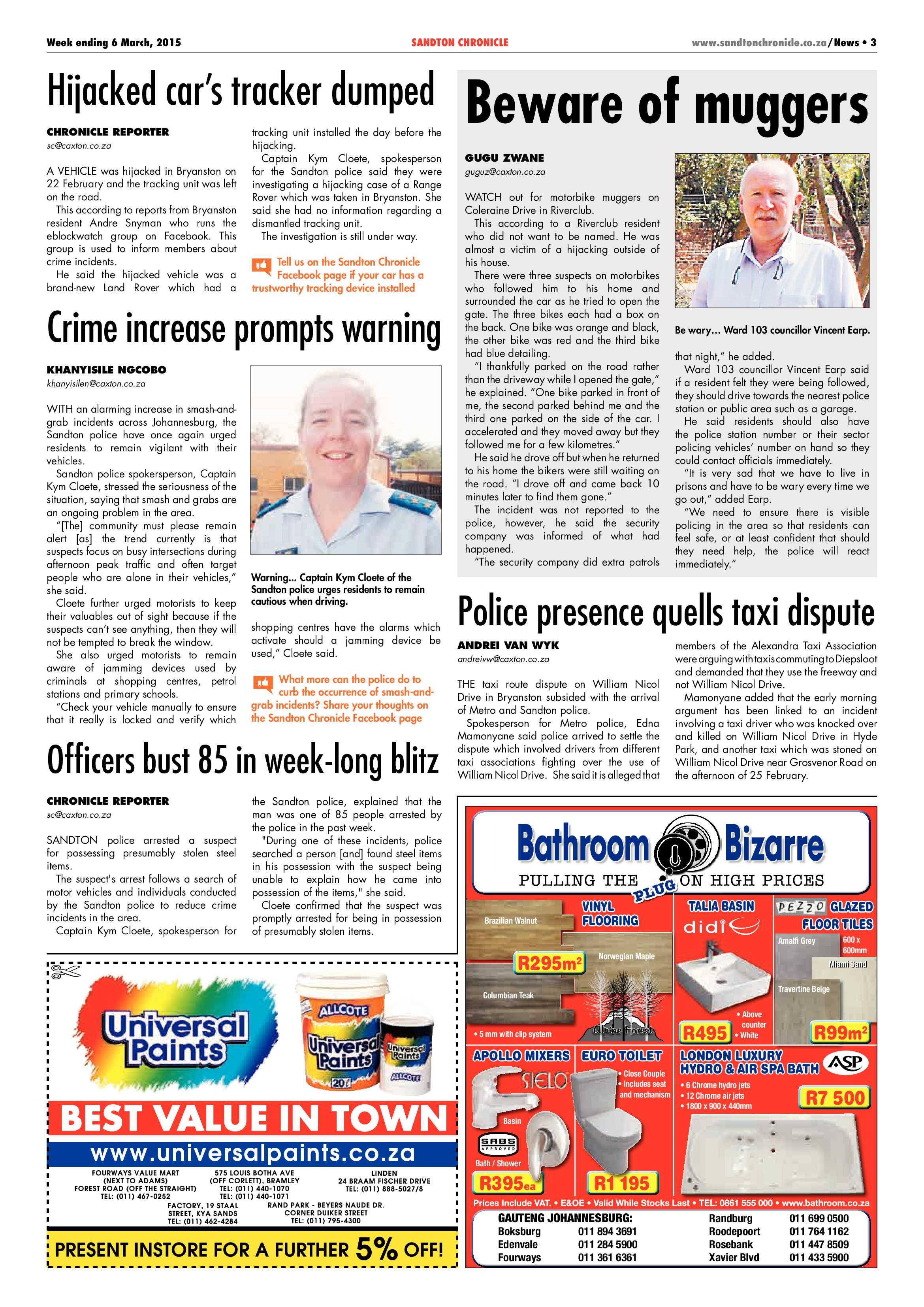 Sandton Chronicle 06 March 2015 page 3