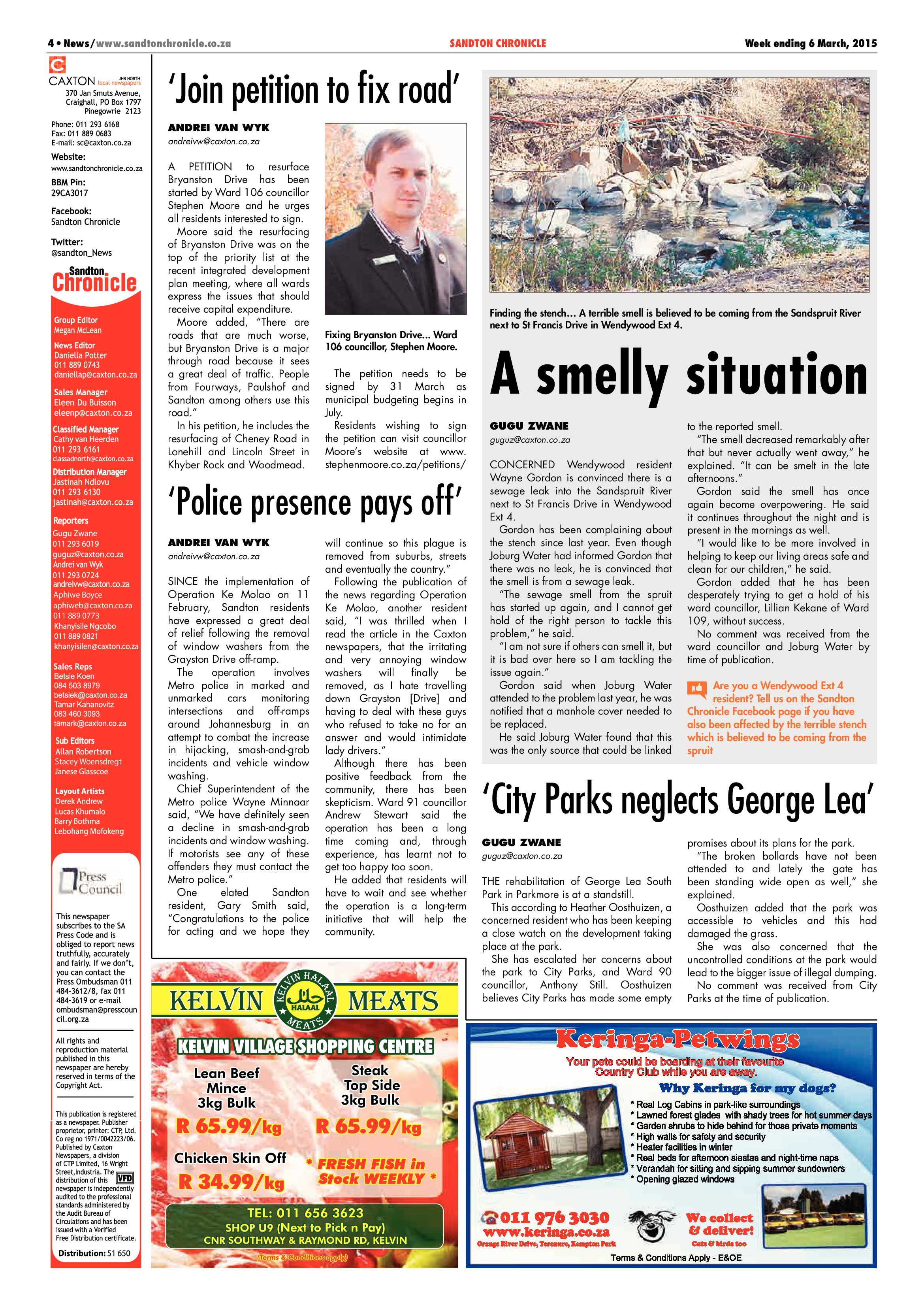 Sandton Chronicle 06 March 2015 page 4