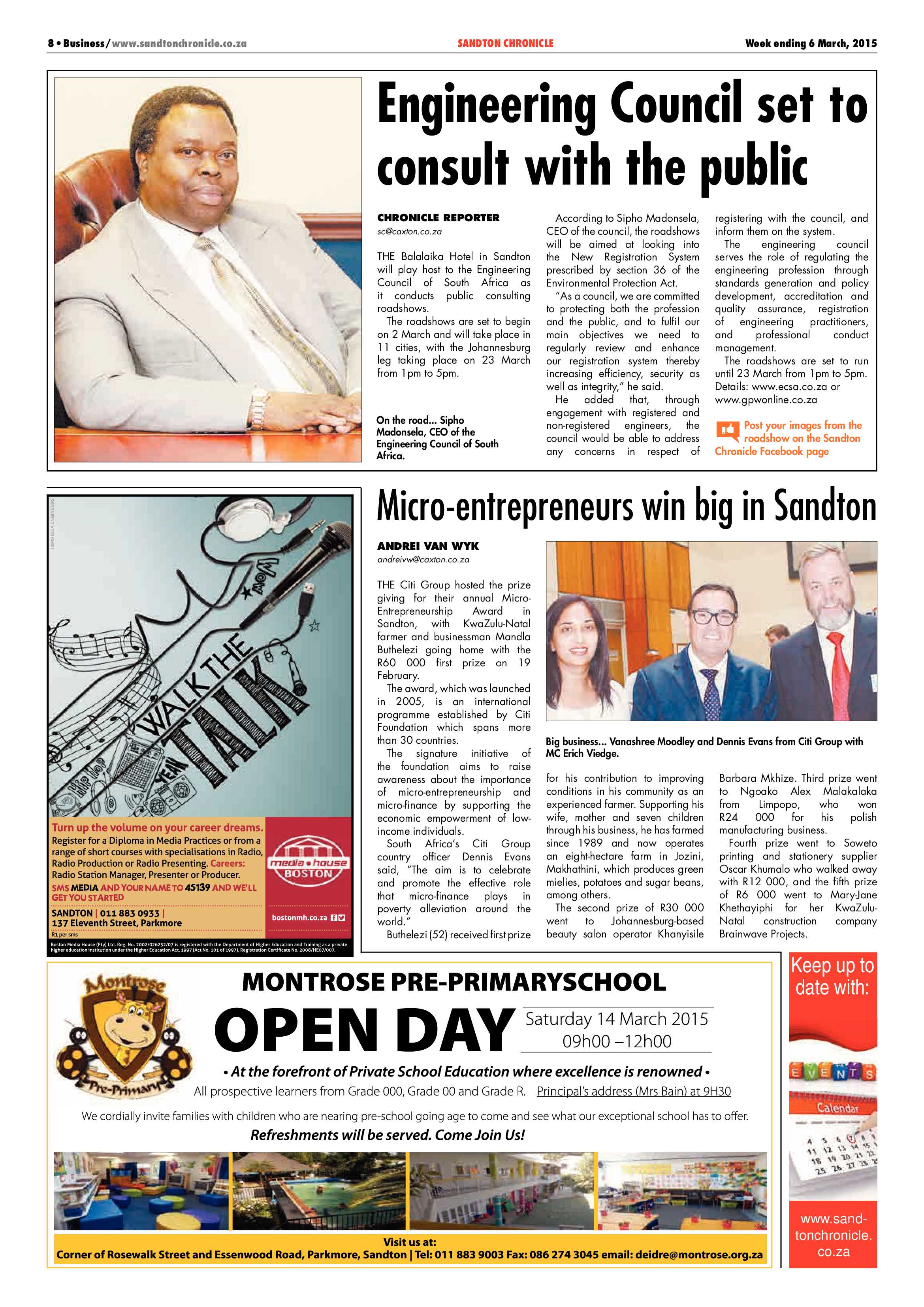 Sandton Chronicle 06 March 2015 page 8