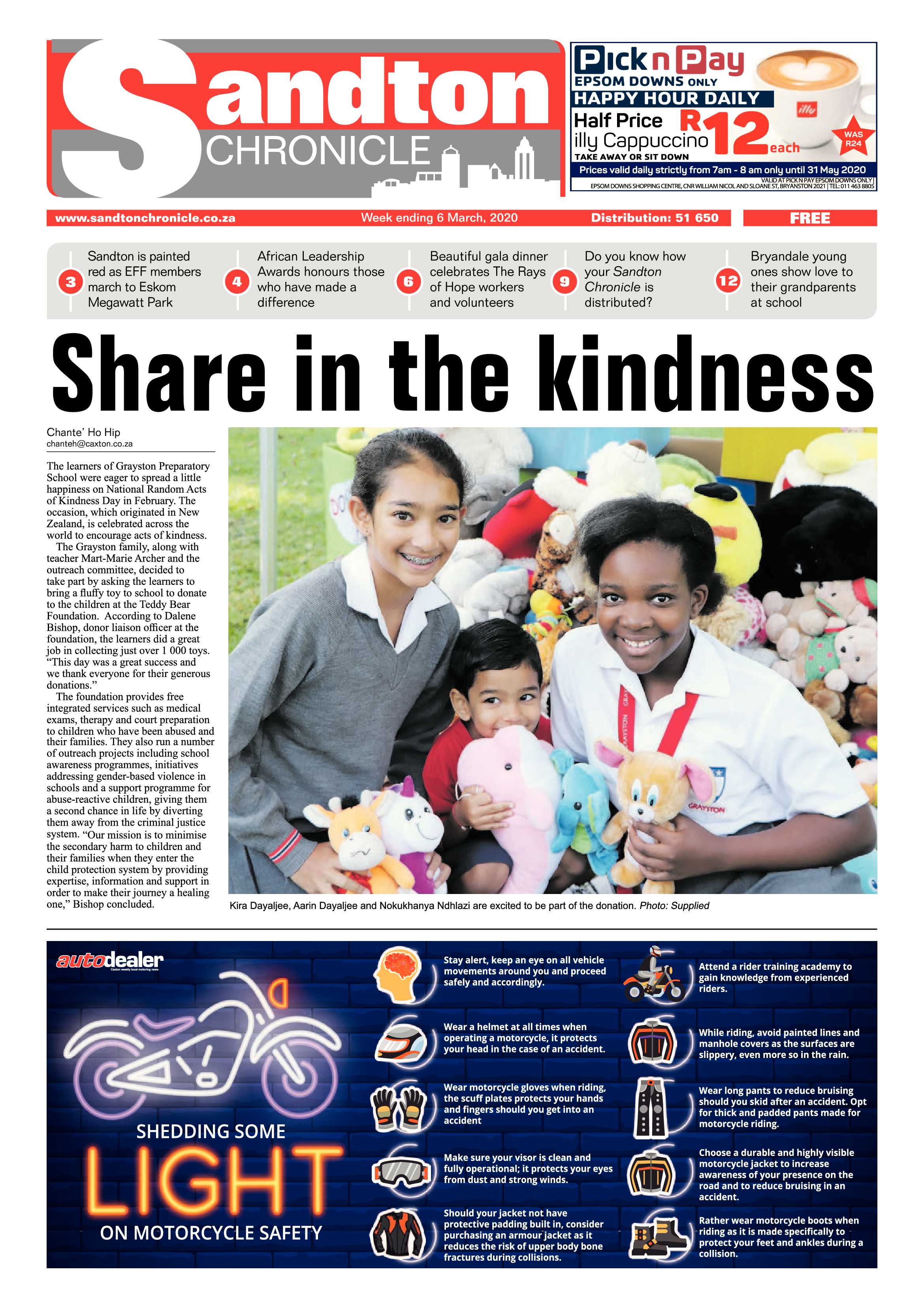 Sandton Chronicle 06 March 2020 page 1