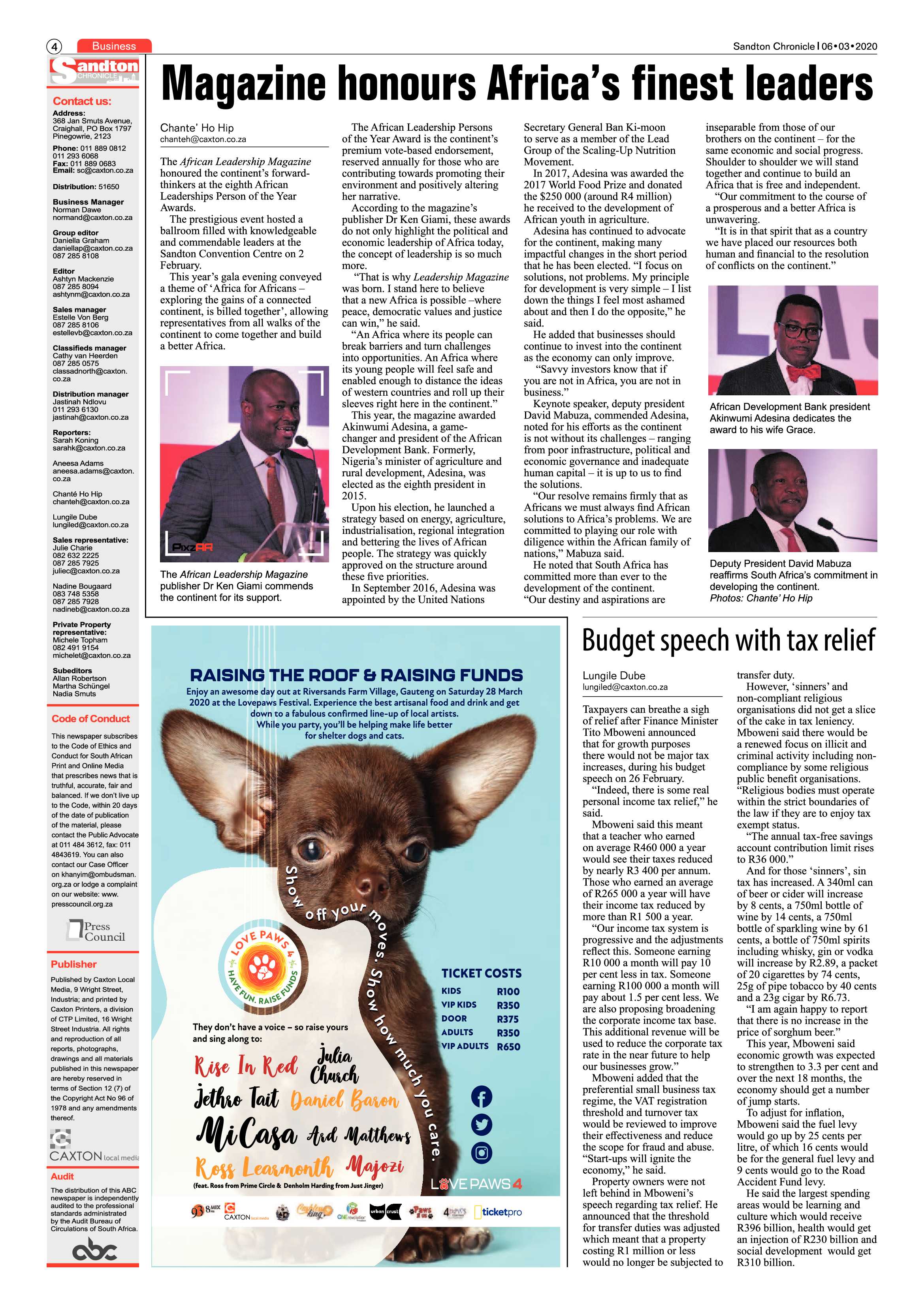 Sandton Chronicle 06 March 2020 page 4