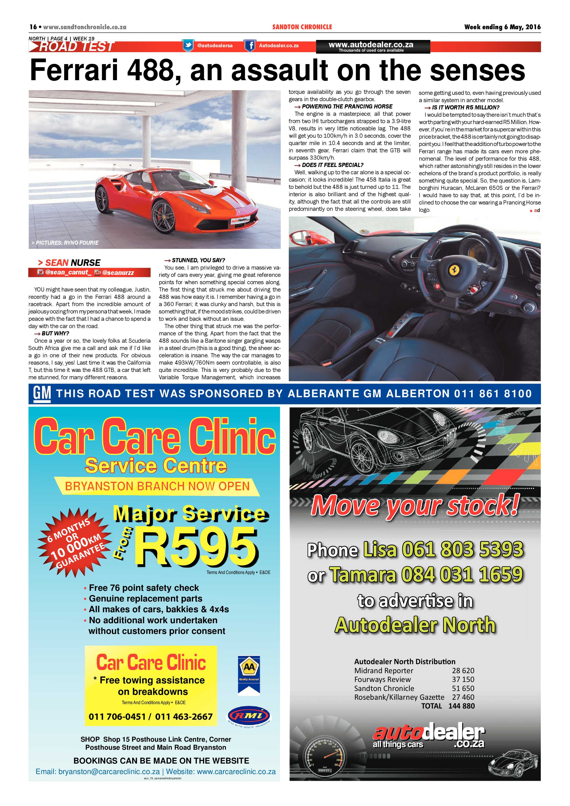 Sandton Chronicle 06 May 2016 page 16