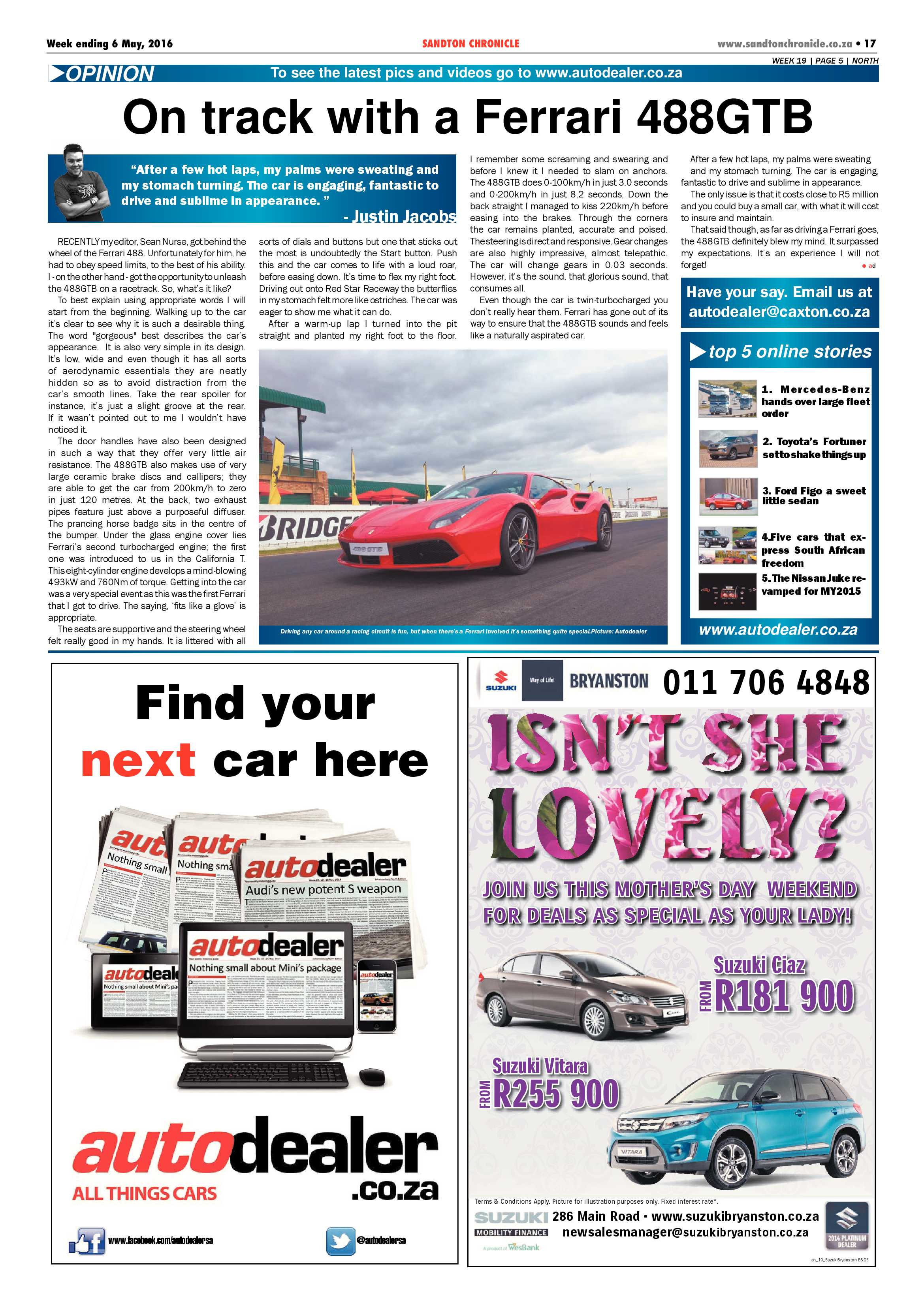 Sandton Chronicle 06 May 2016 page 17