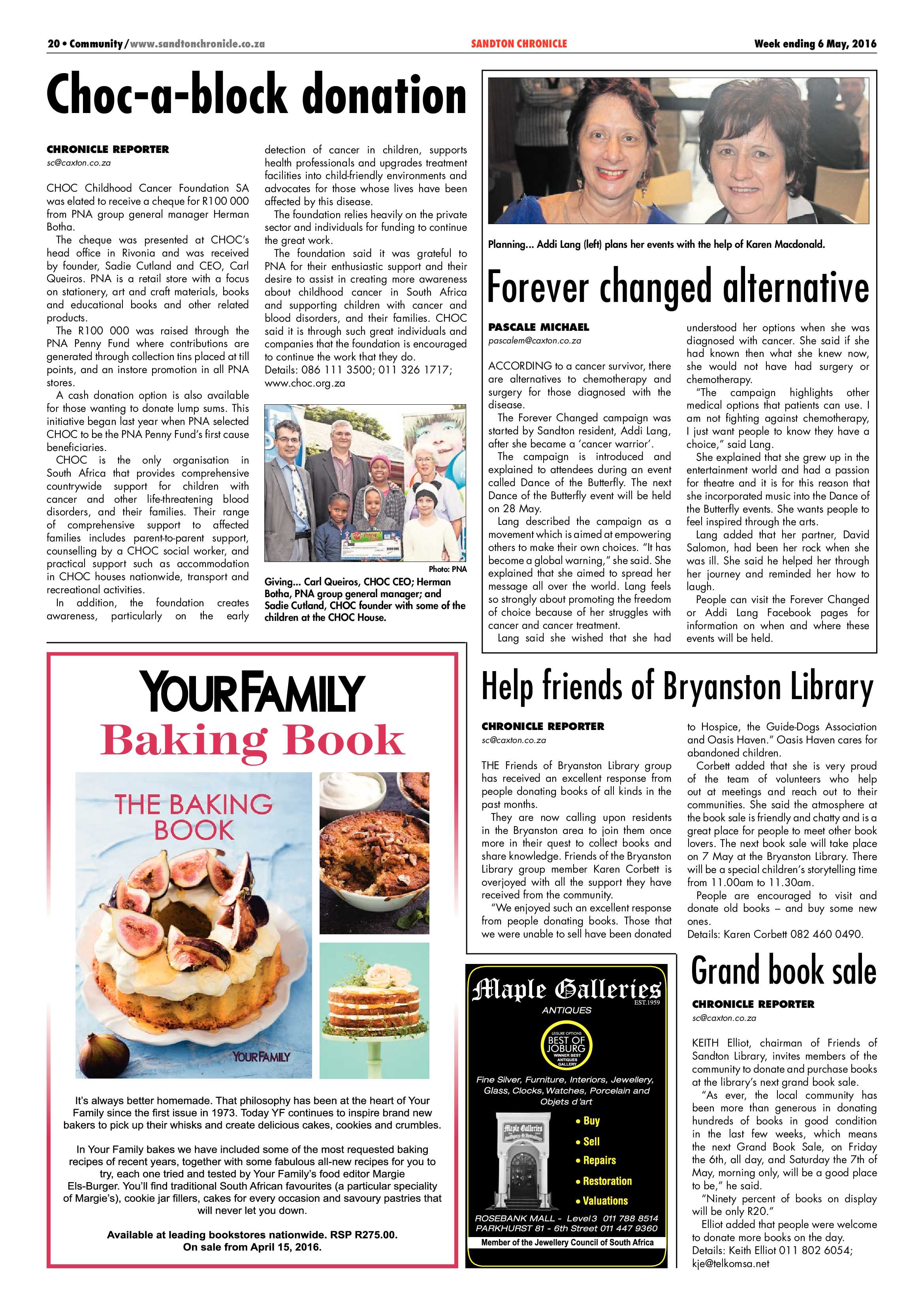 Sandton Chronicle 06 May 2016 page 20