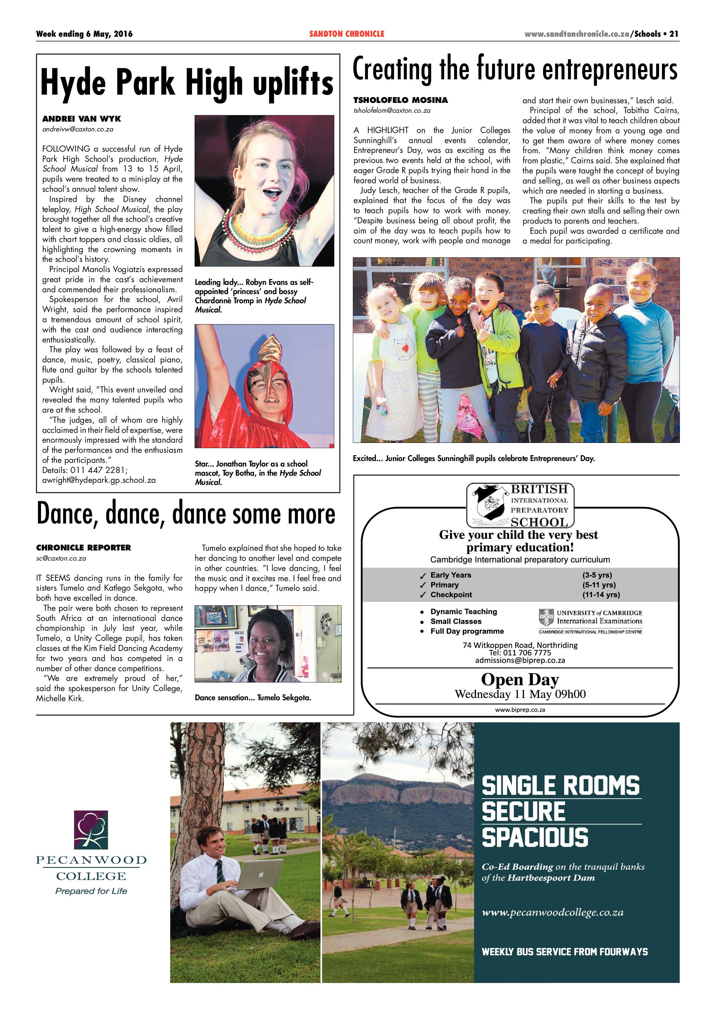 Sandton Chronicle 06 May 2016 page 21
