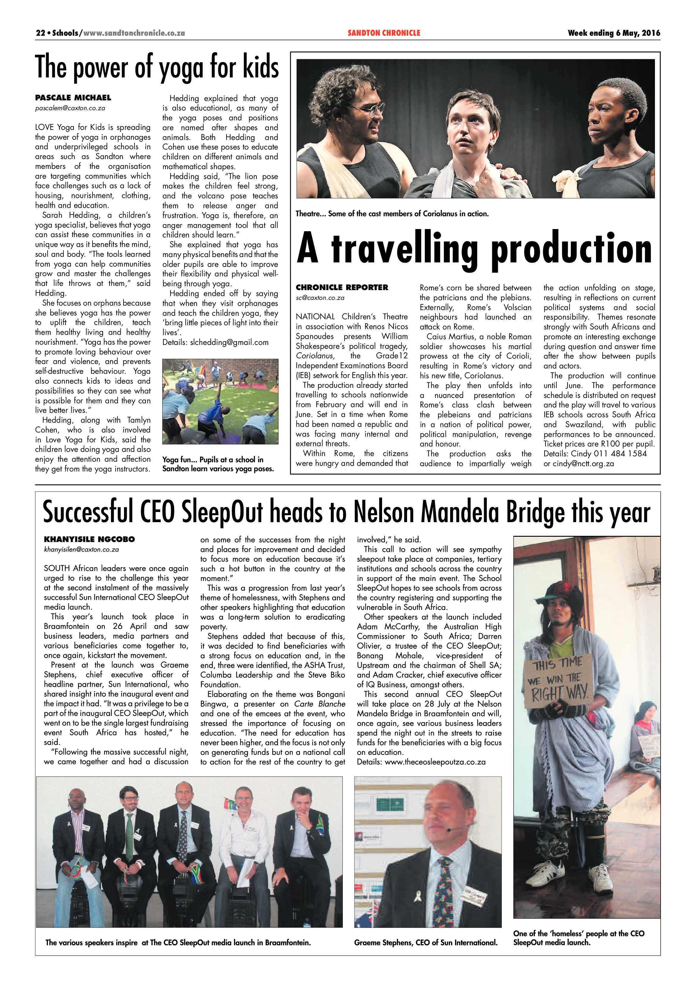 Sandton Chronicle 06 May 2016 page 22