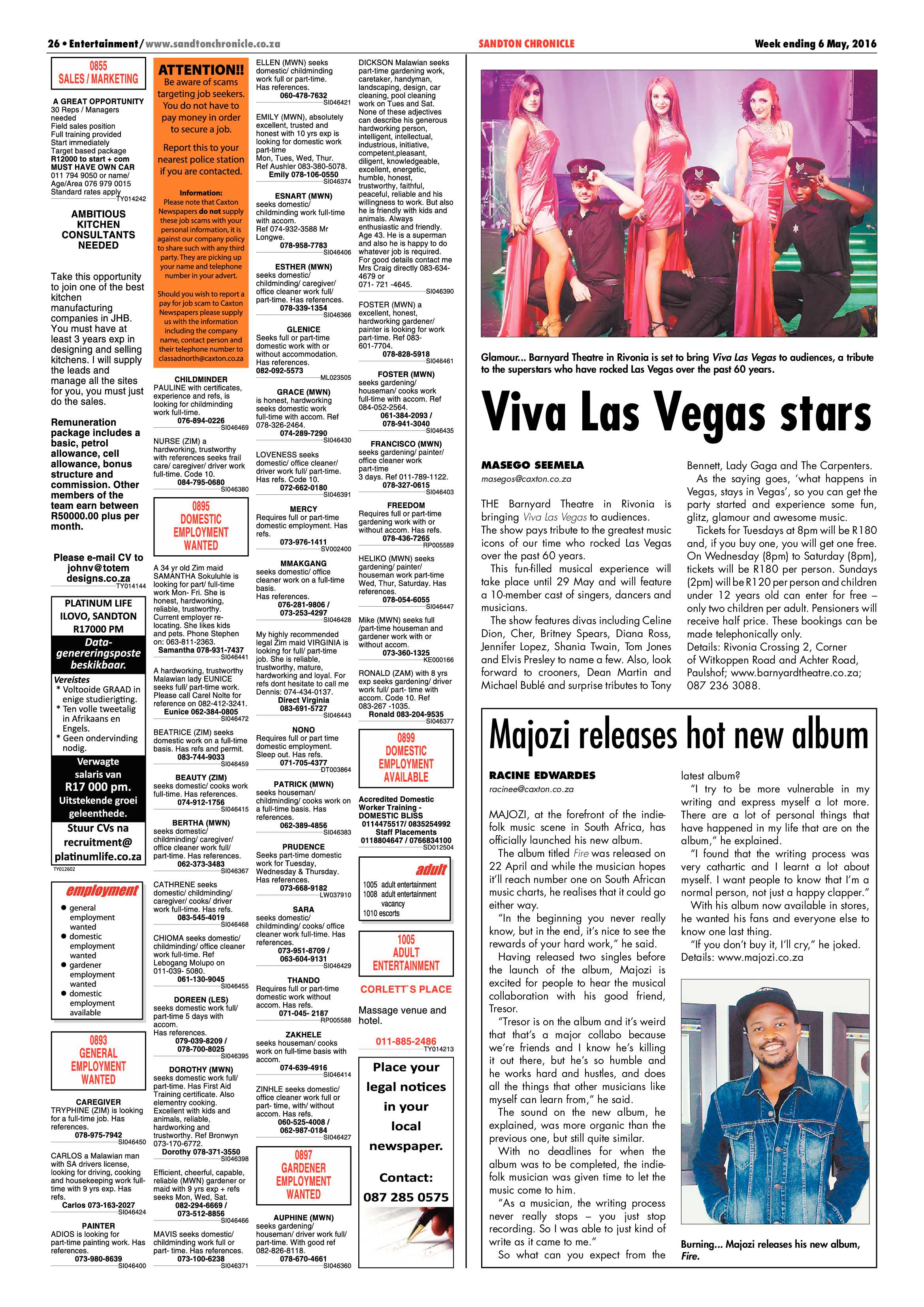 Sandton Chronicle 06 May 2016 page 26