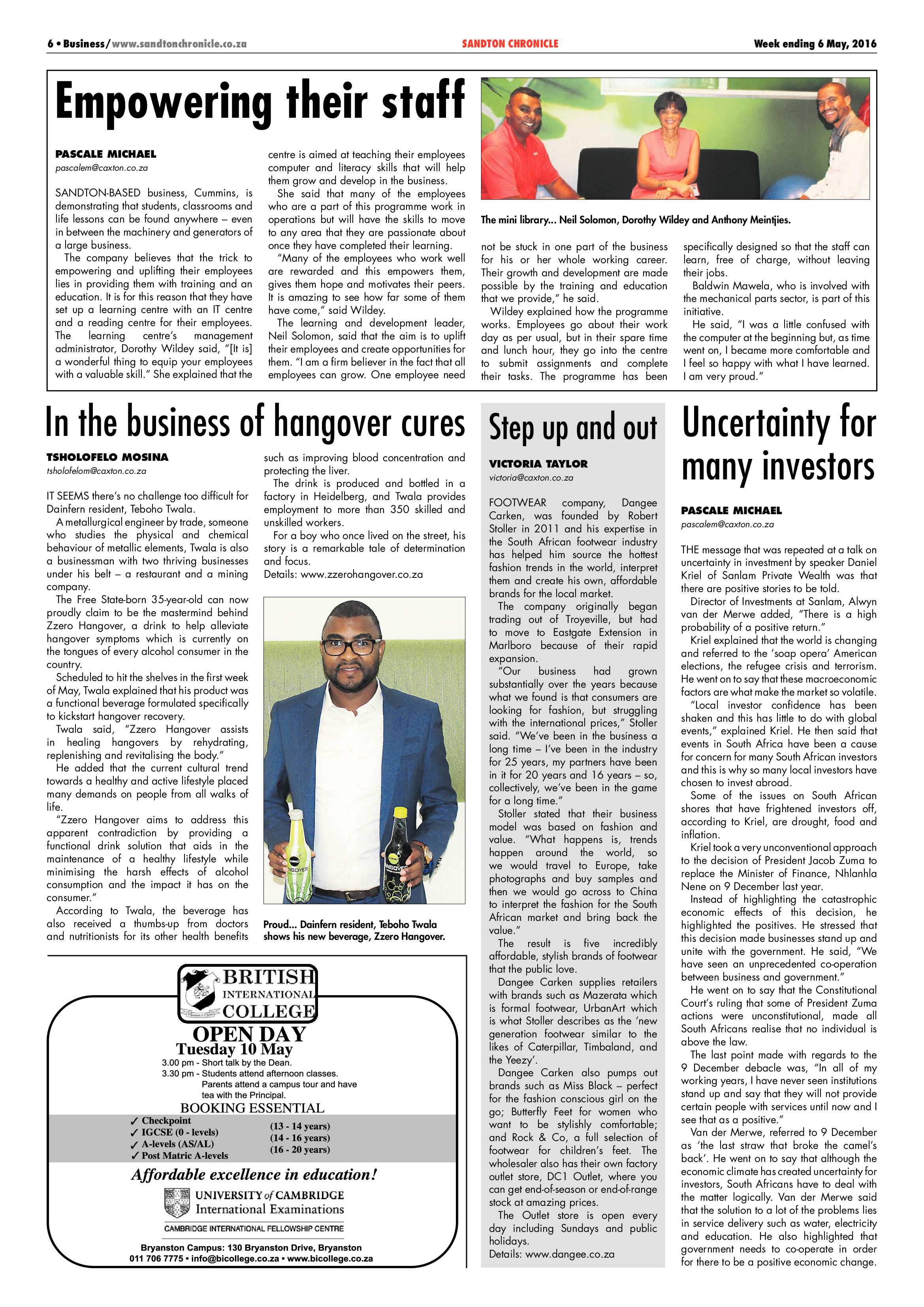 Sandton Chronicle 06 May 2016 page 6