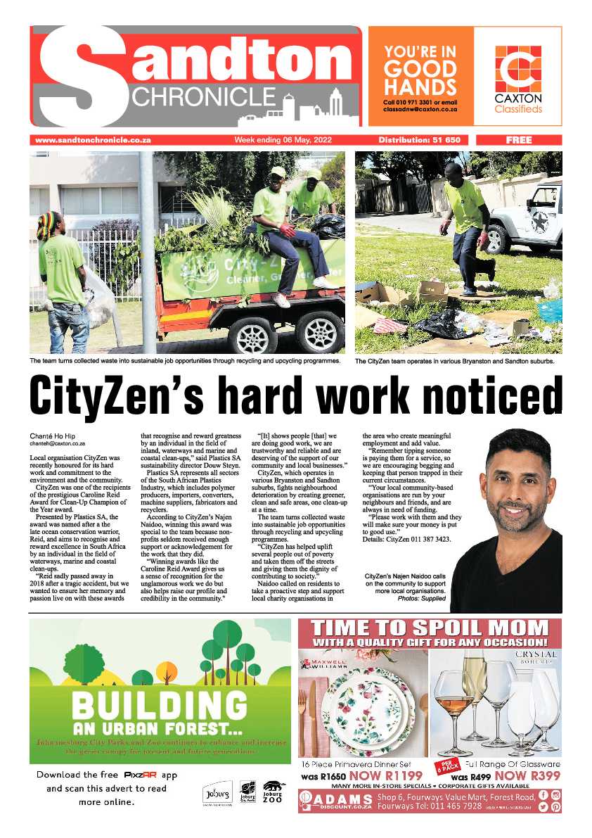 Sandton Chronicle 06 May 2022 page 1