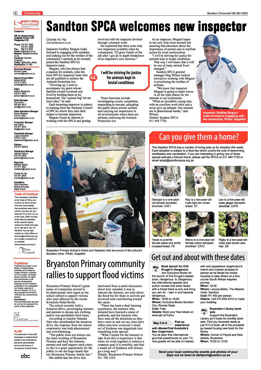 Sandton Chronicle 06 May 2022 page 4