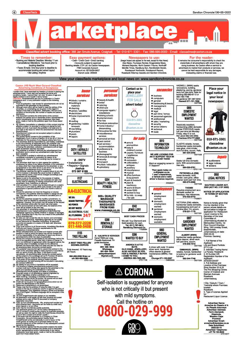 Sandton Chronicle 06 May 2022 page 6
