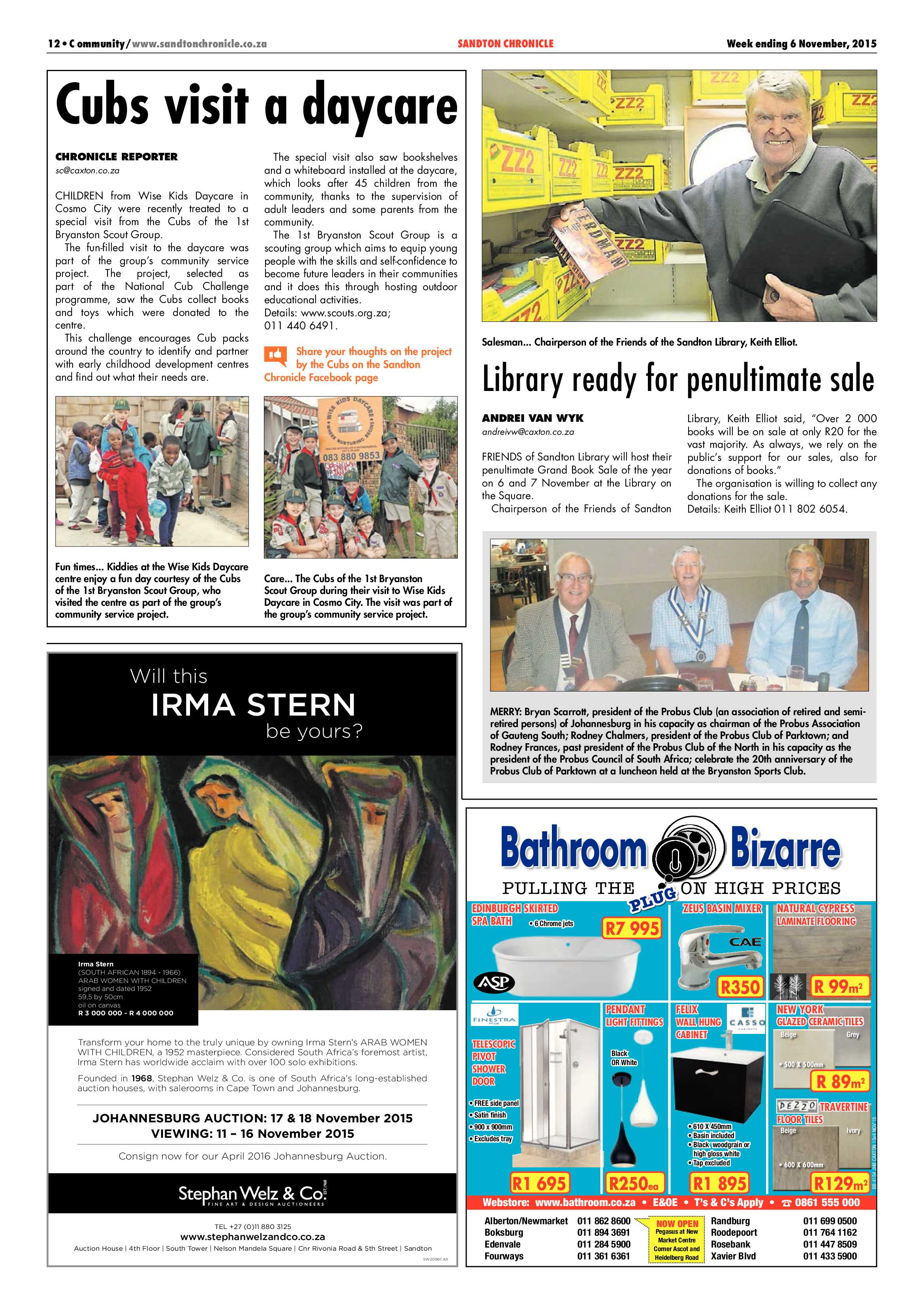 Sandton Chronicle 06 November 2015 page 12