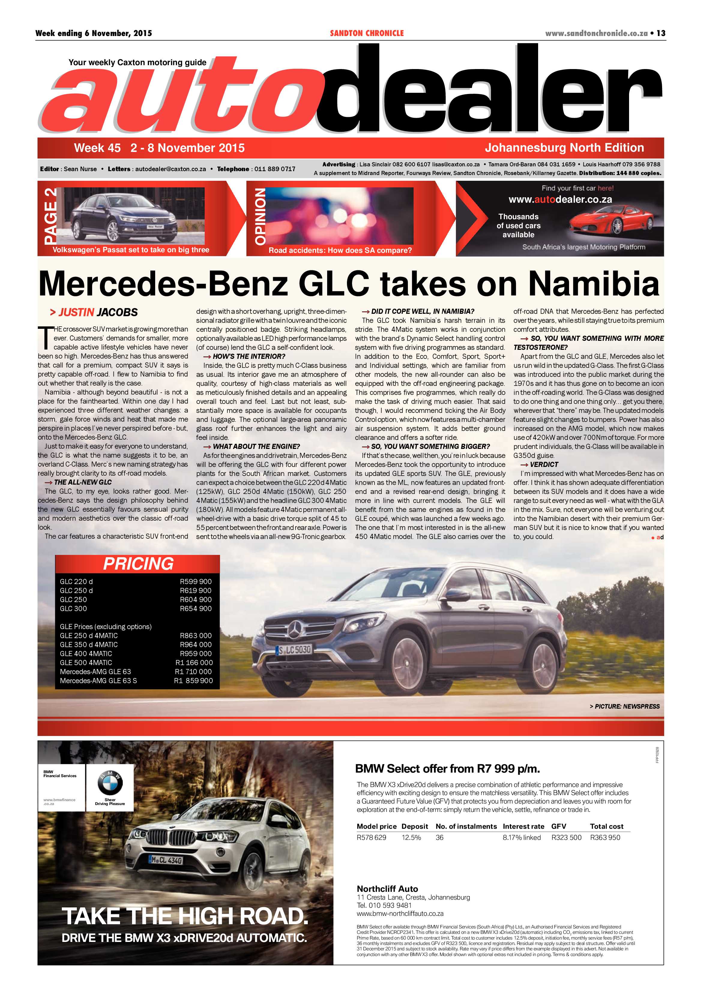 Sandton Chronicle 06 November 2015 page 13