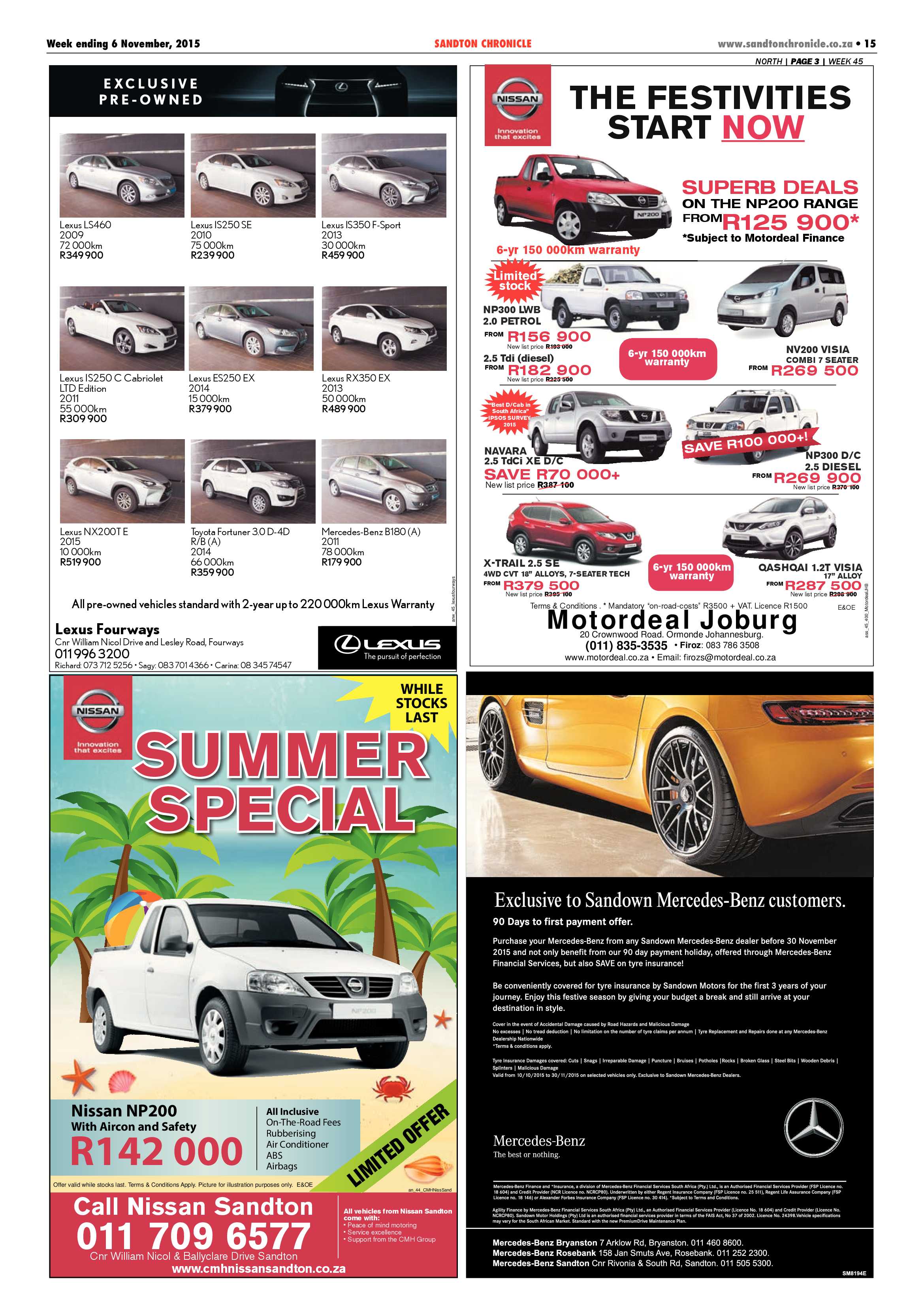 Sandton Chronicle 06 November 2015 page 15