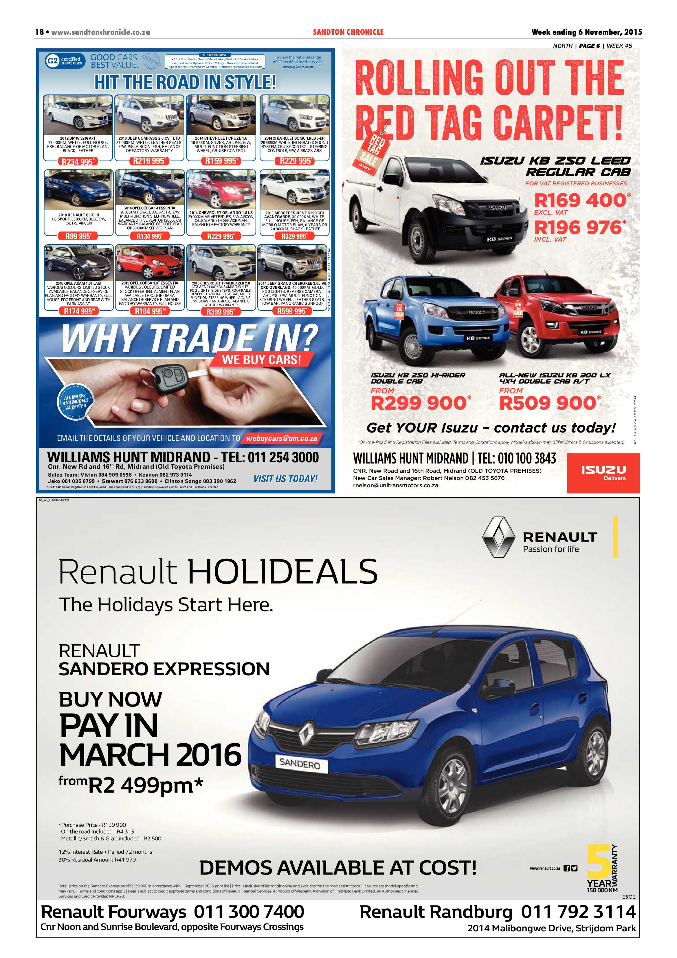 Sandton Chronicle 06 November 2015 page 18