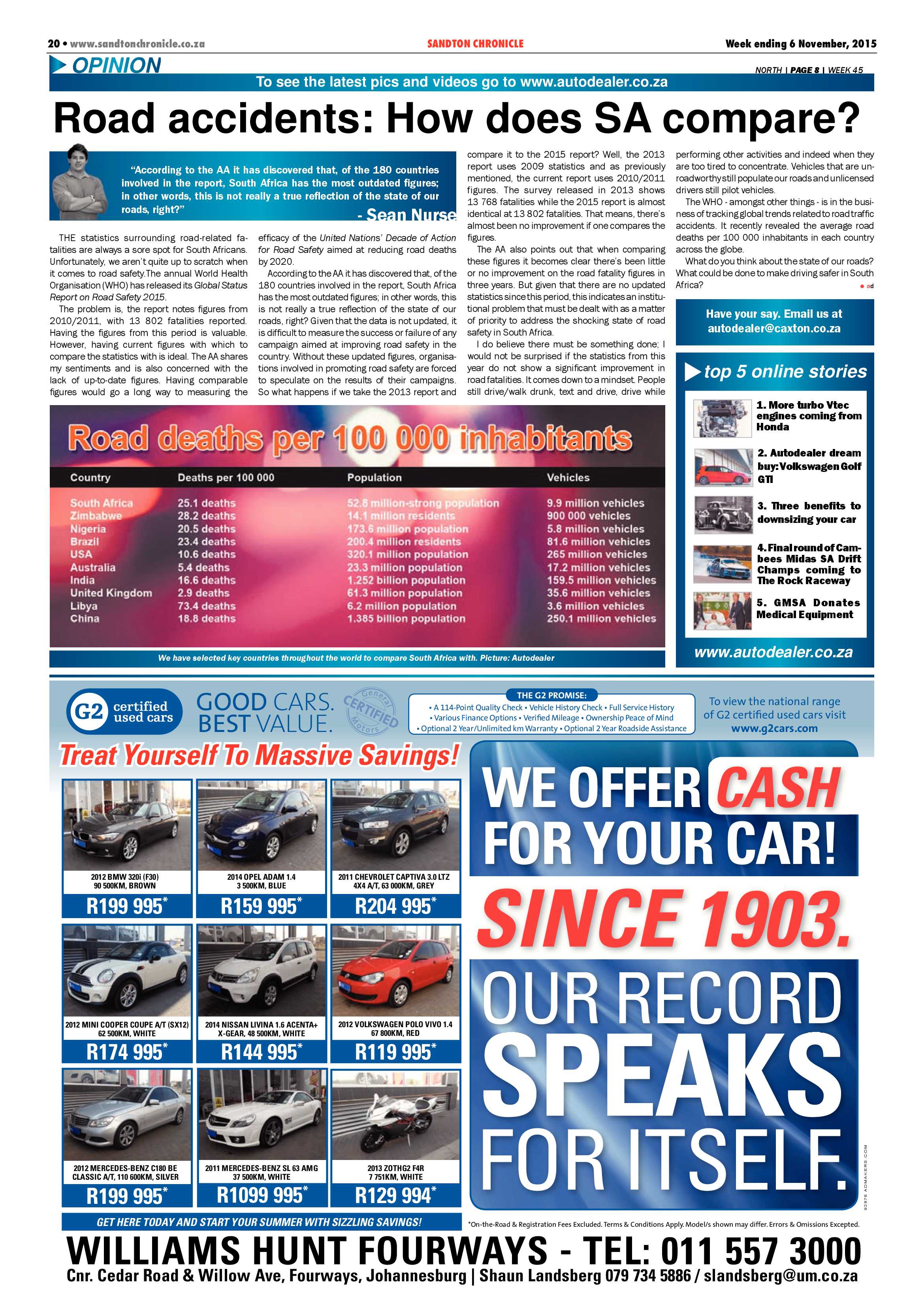 Sandton Chronicle 06 November 2015 page 20