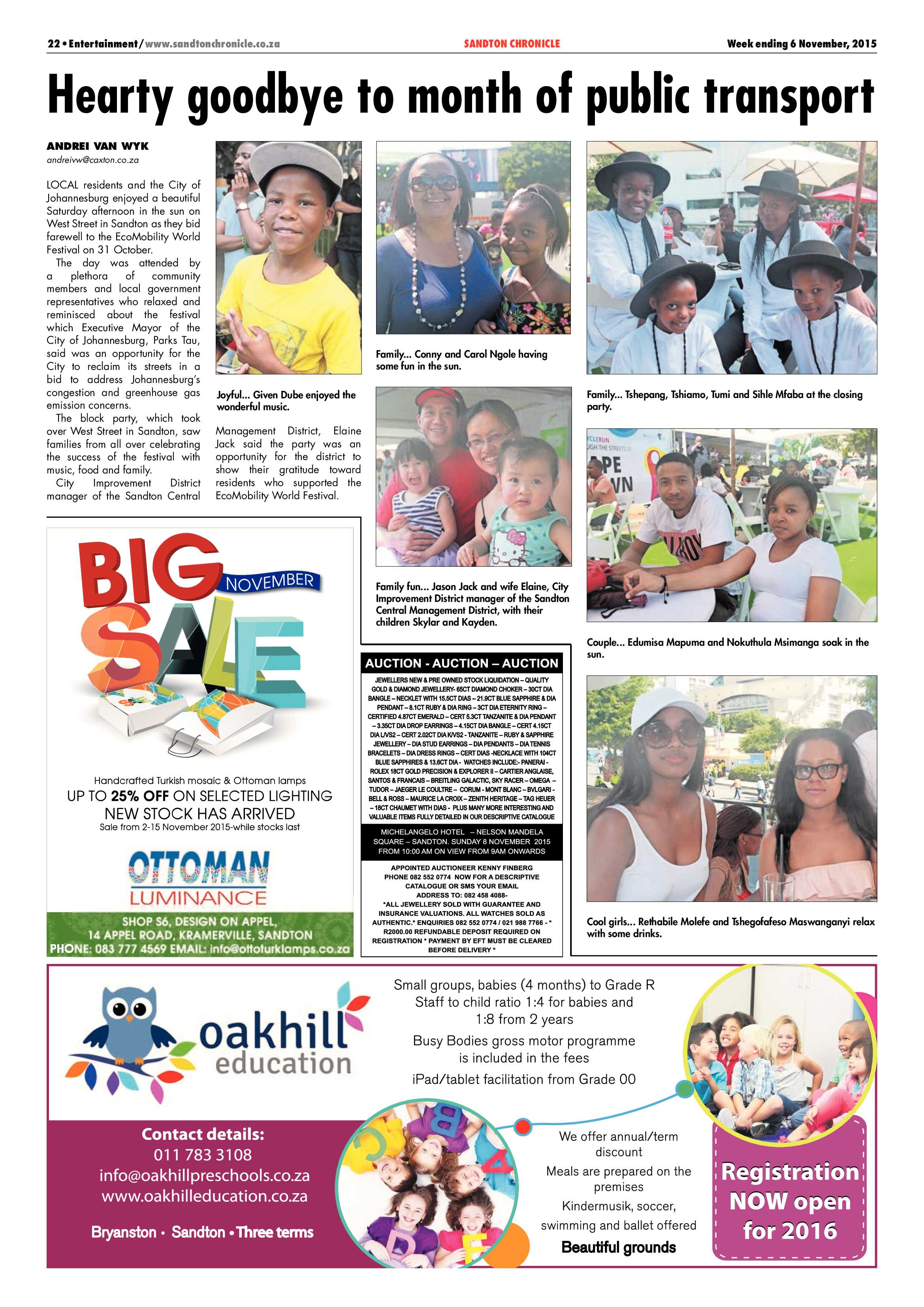 Sandton Chronicle 06 November 2015 page 22