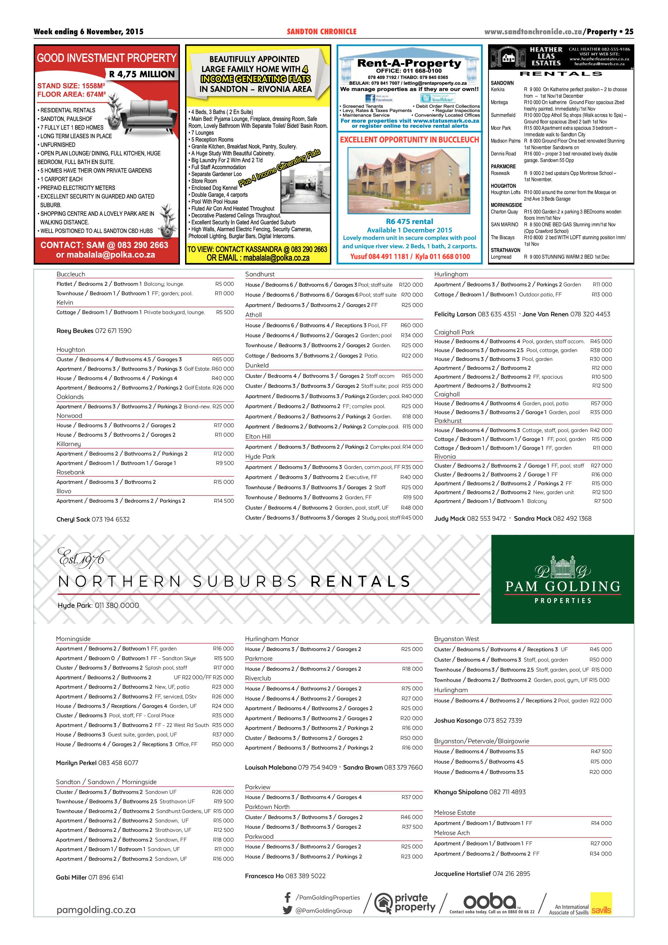 Sandton Chronicle 06 November 2015 page 25