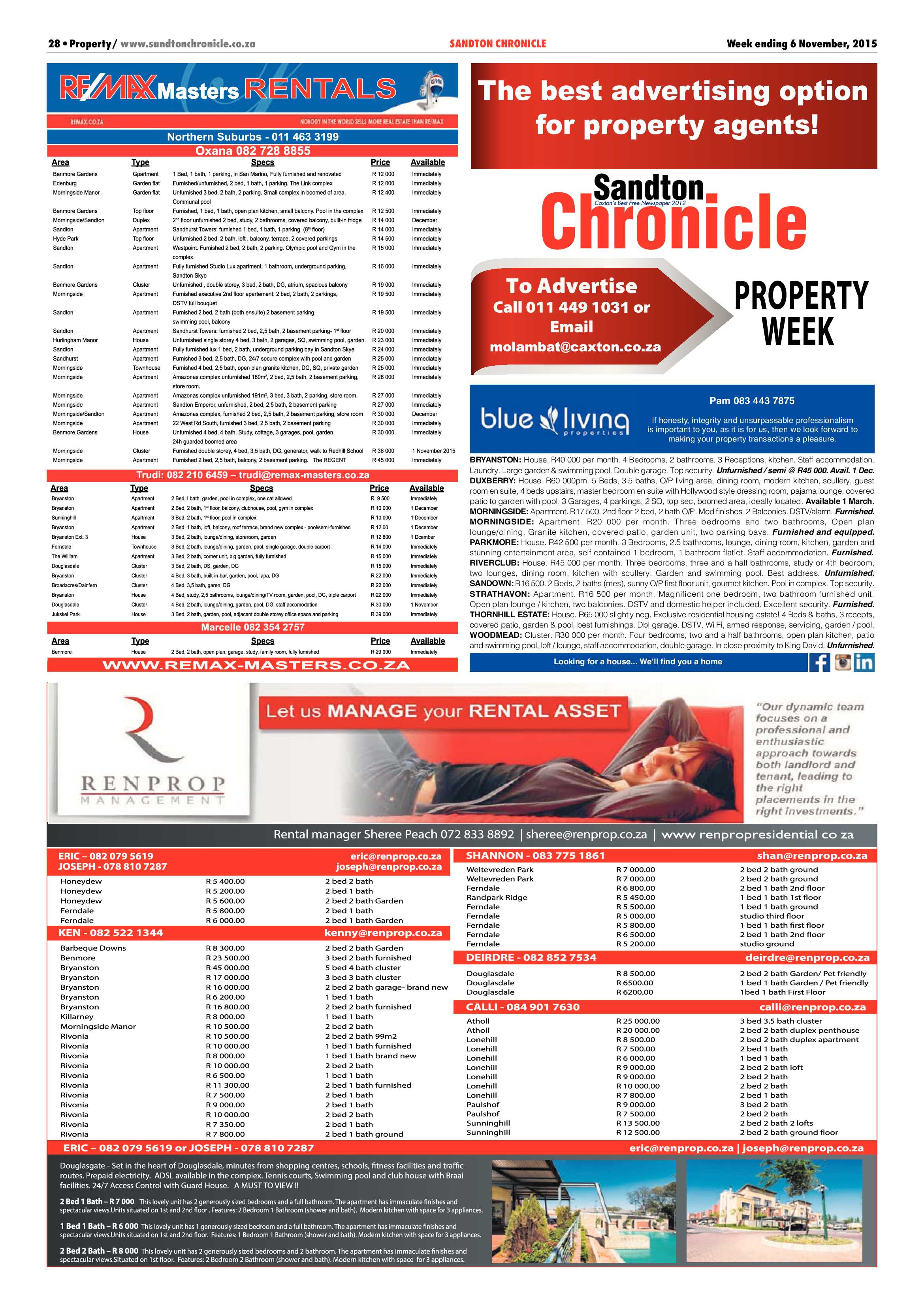 Sandton Chronicle 06 November 2015 page 28
