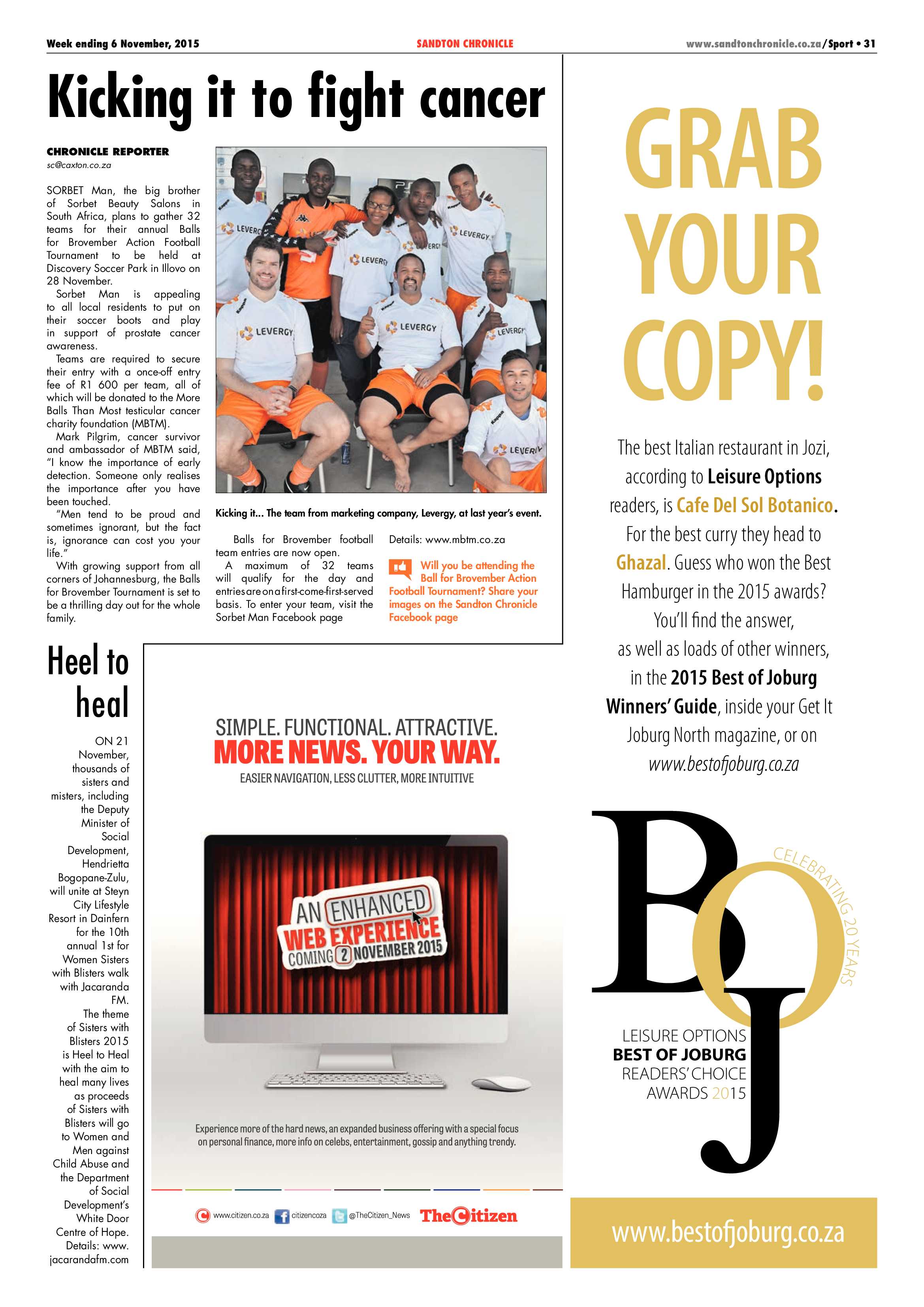 Sandton Chronicle 06 November 2015 page 31