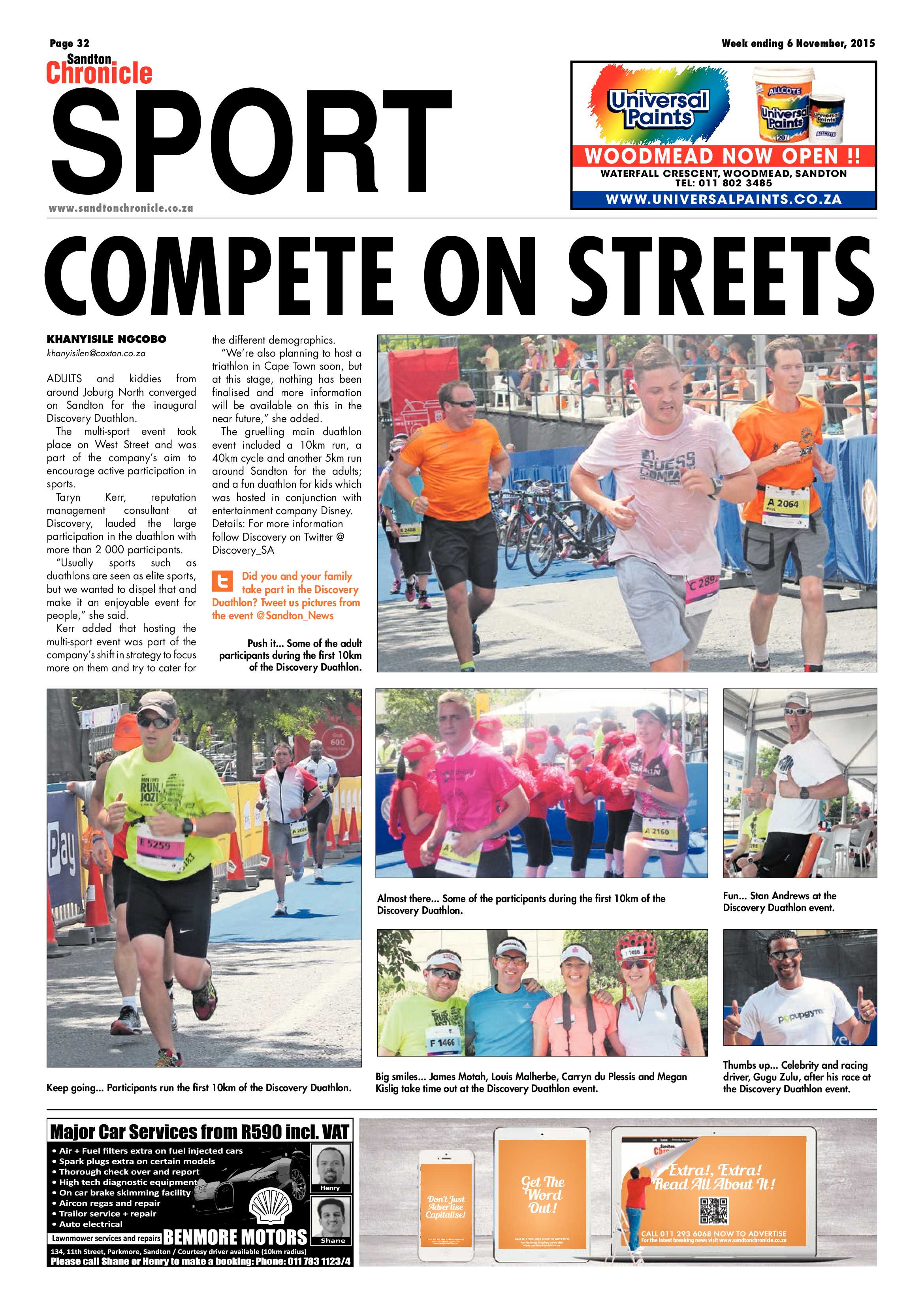 Sandton Chronicle 06 November 2015 page 32