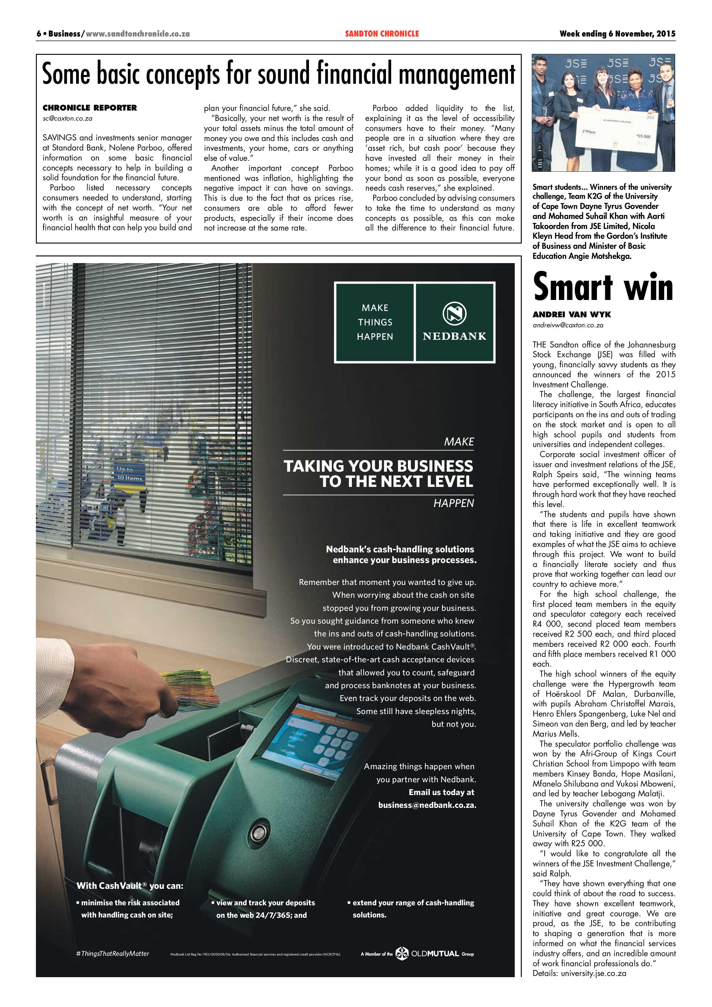 Sandton Chronicle 06 November 2015 page 6