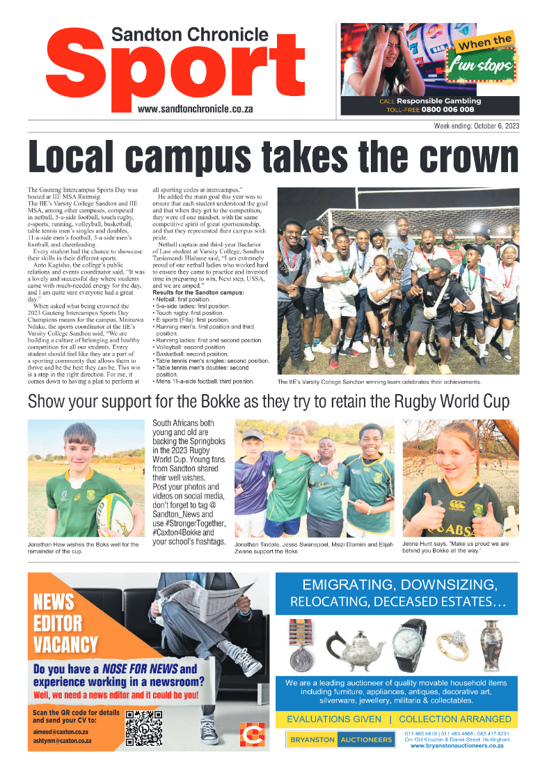 Sandton Chronicle 06 October 2023 page 12