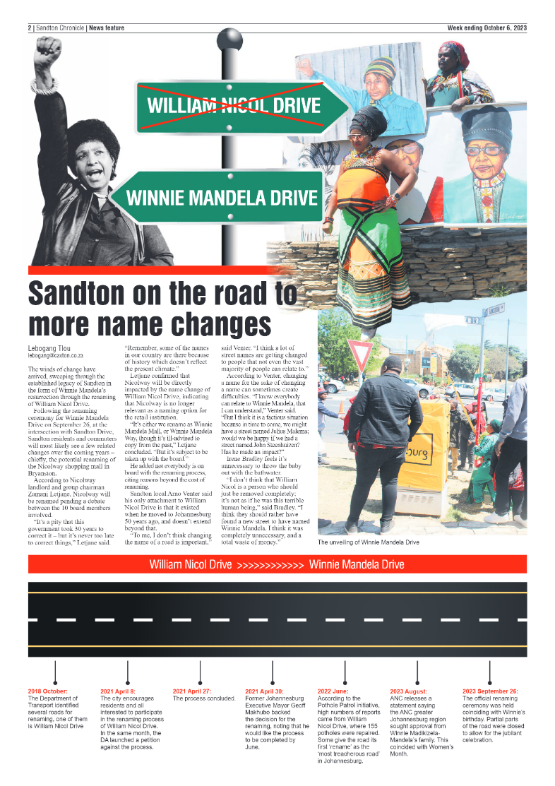 Sandton Chronicle 06 October 2023 page 2