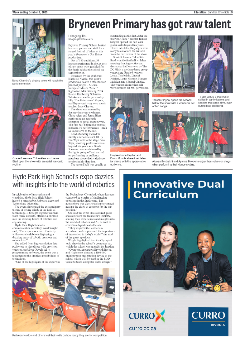 Sandton Chronicle 06 October 2023 page 9