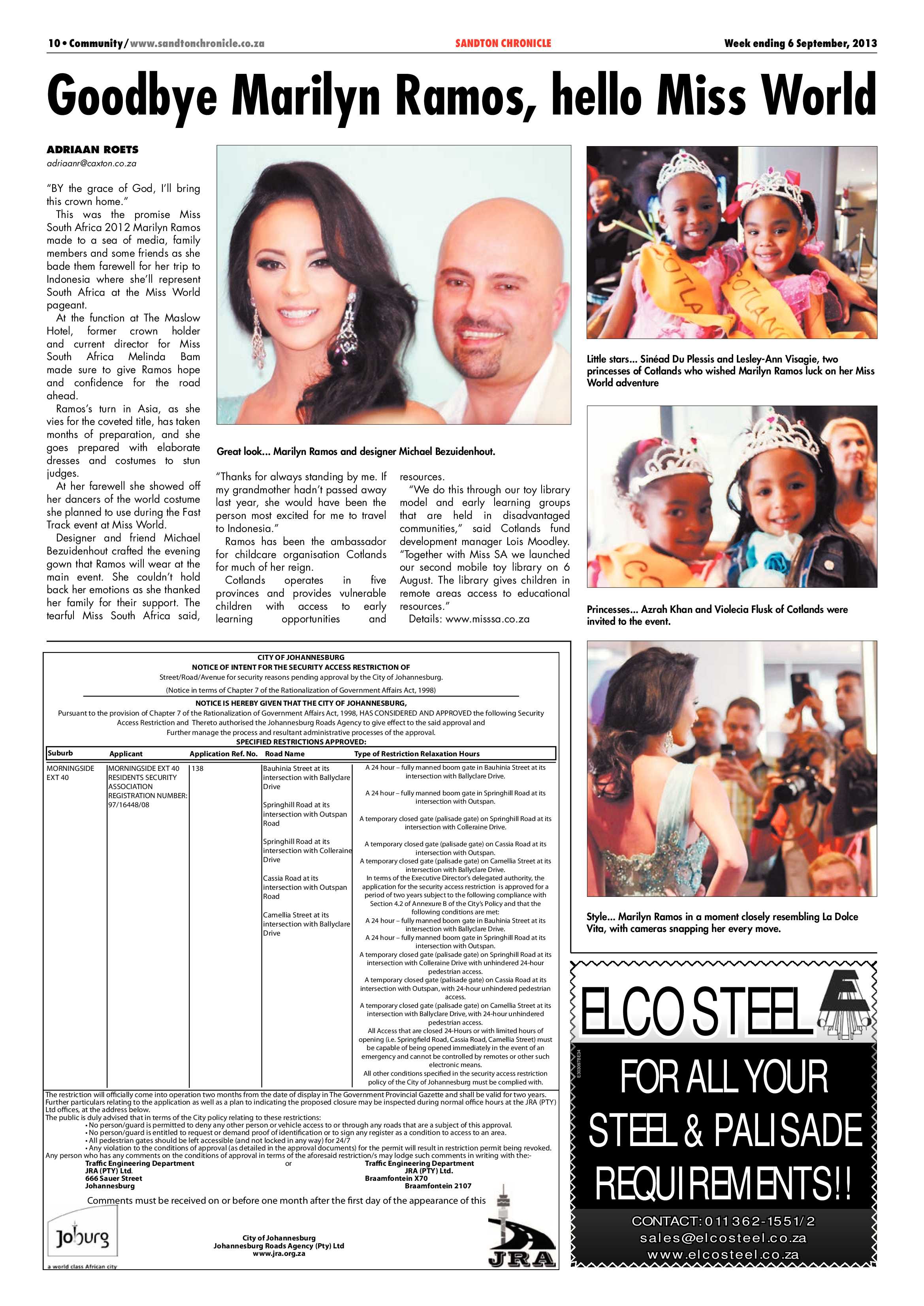 Sandton Chronicle 06 September 2013 page 10