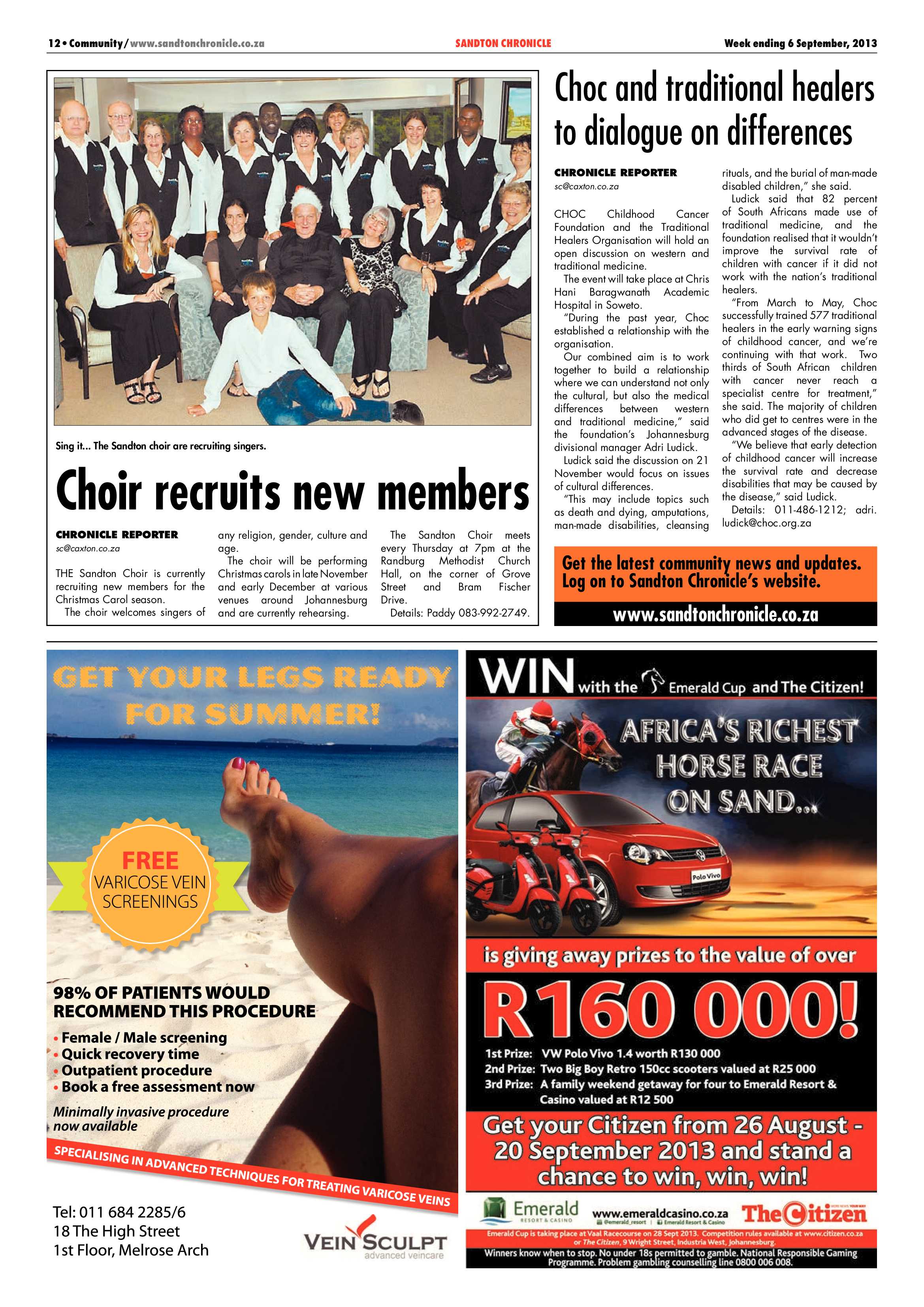 Sandton Chronicle 06 September 2013 page 12