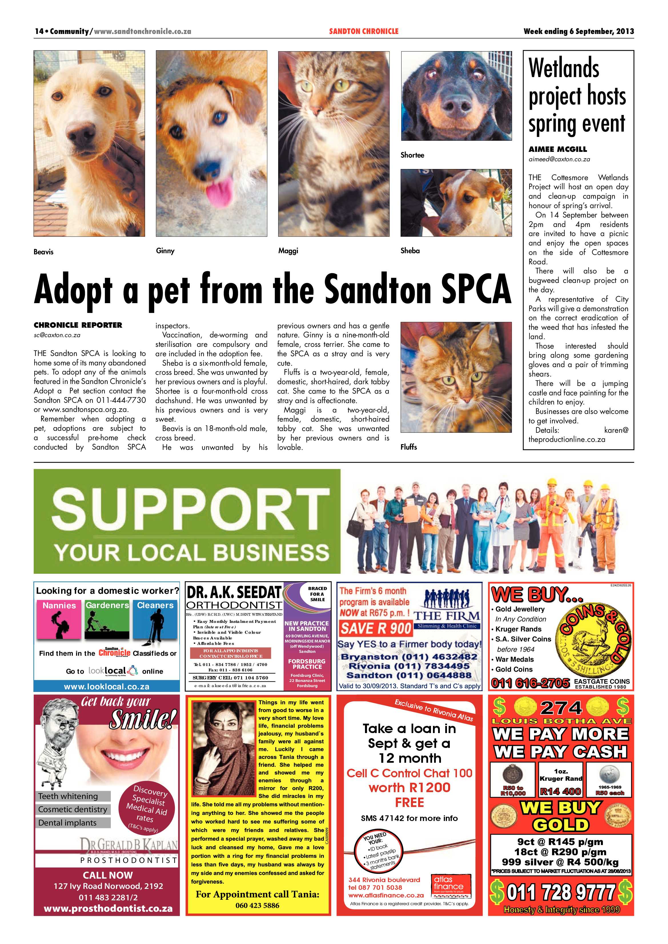 Sandton Chronicle 06 September 2013 page 14