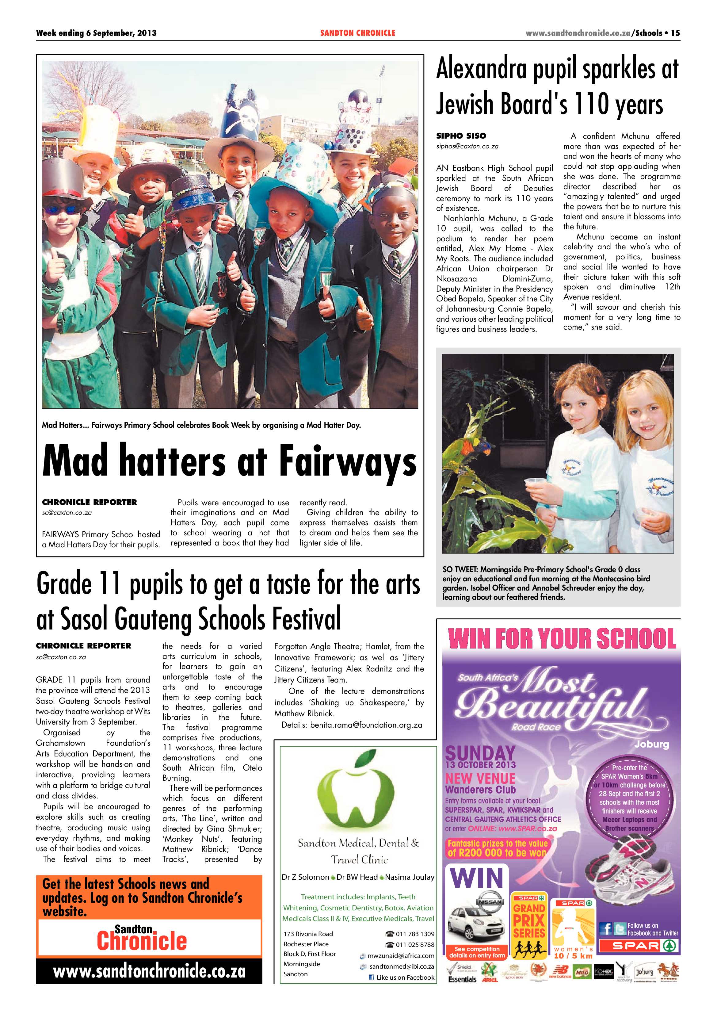 Sandton Chronicle 06 September 2013 page 15
