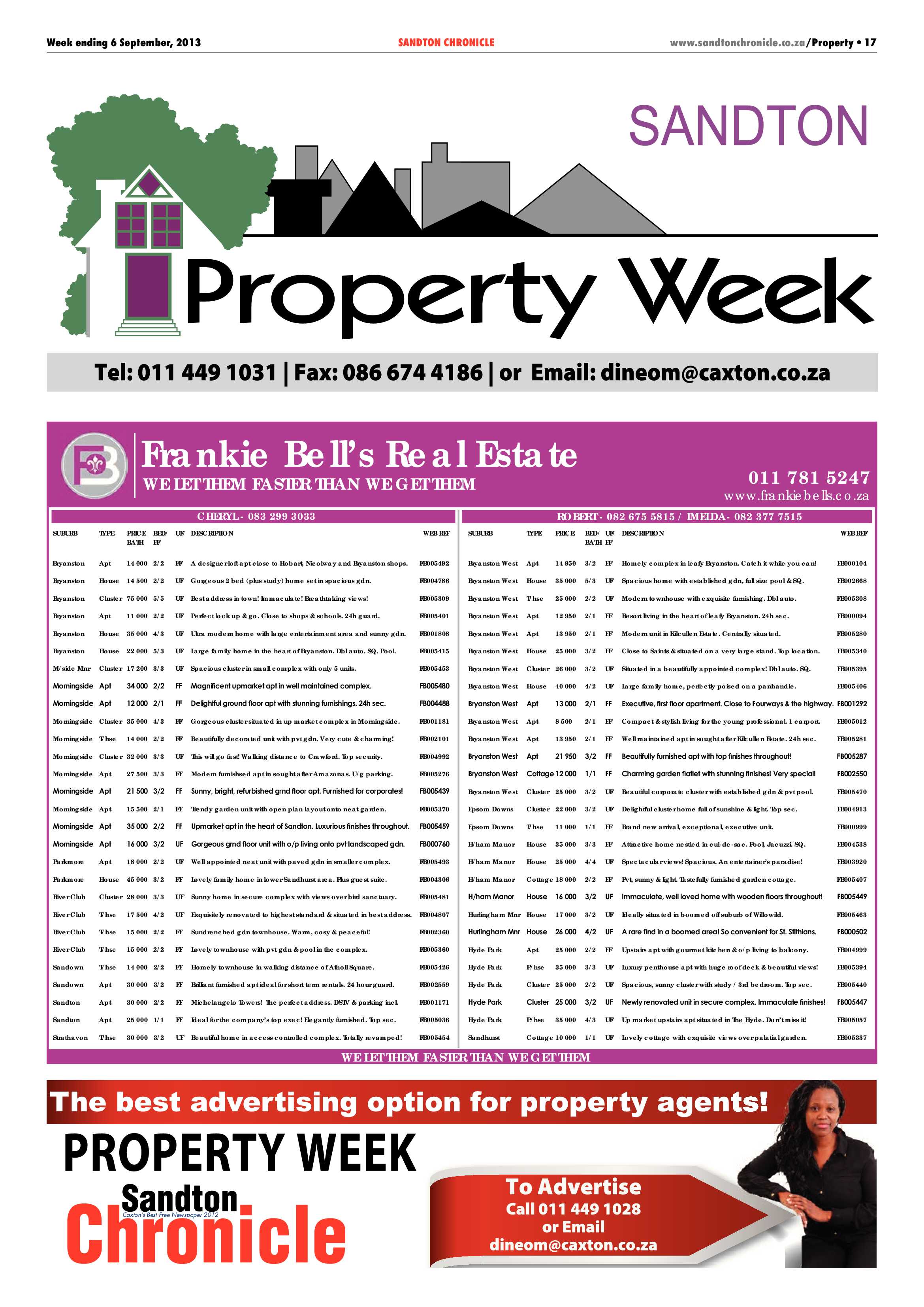 Sandton Chronicle 06 September 2013 page 17