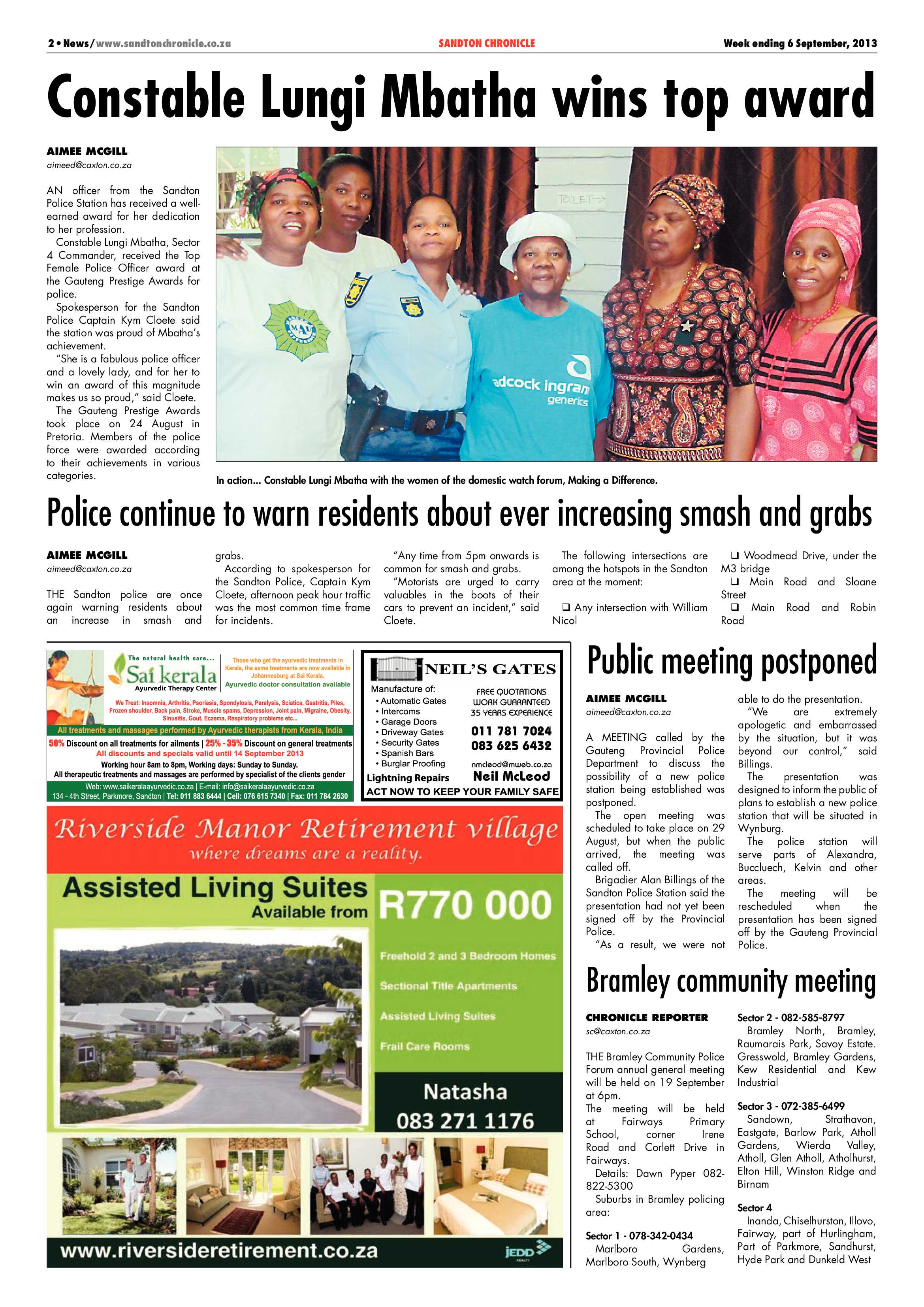 Sandton Chronicle 06 September 2013 page 2
